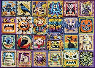 Sutinban Crochet Halloween Puzzles for Adults 500 Pieces, Fun Challenging 500 Pieces Jigsaw Puzzle Gift Family Game,Vintag...