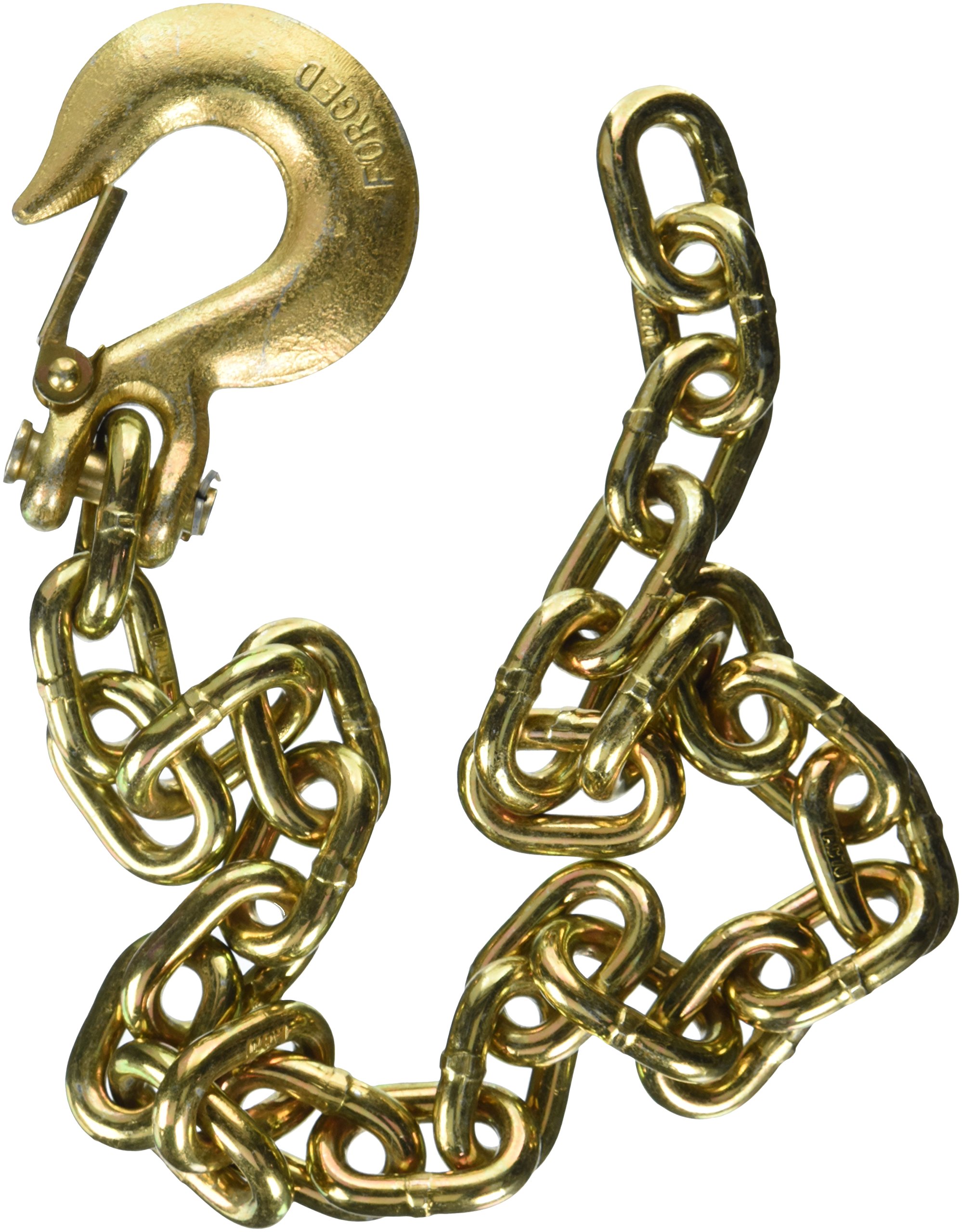 Fulton Safety Chains Safety Chain, Grade 70, 3/8 x 36-Inch with 3/8-Inch Clevis Hook