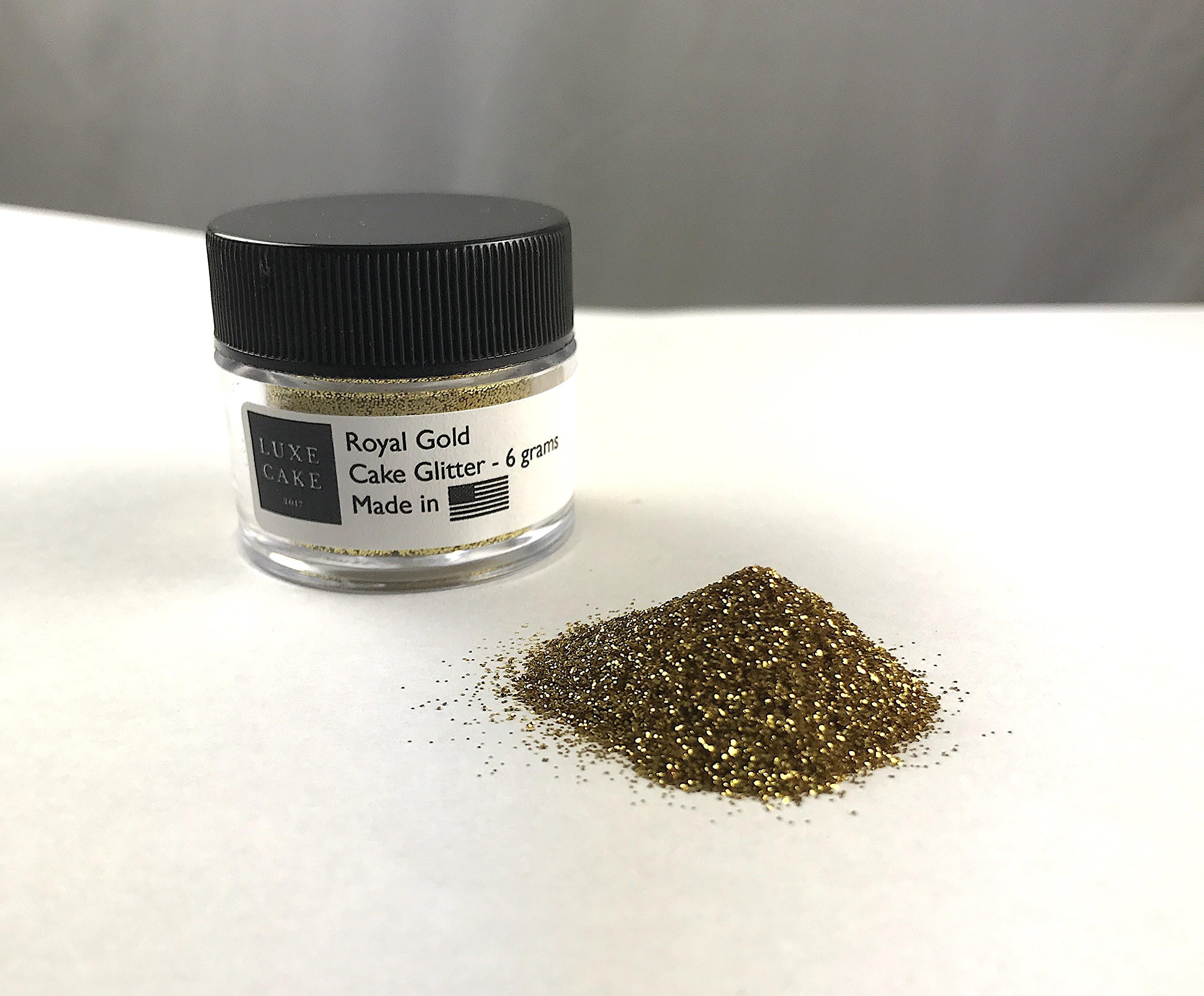 Luxury Cake Glitter, 6 grams, USA Made (Royal Gold)