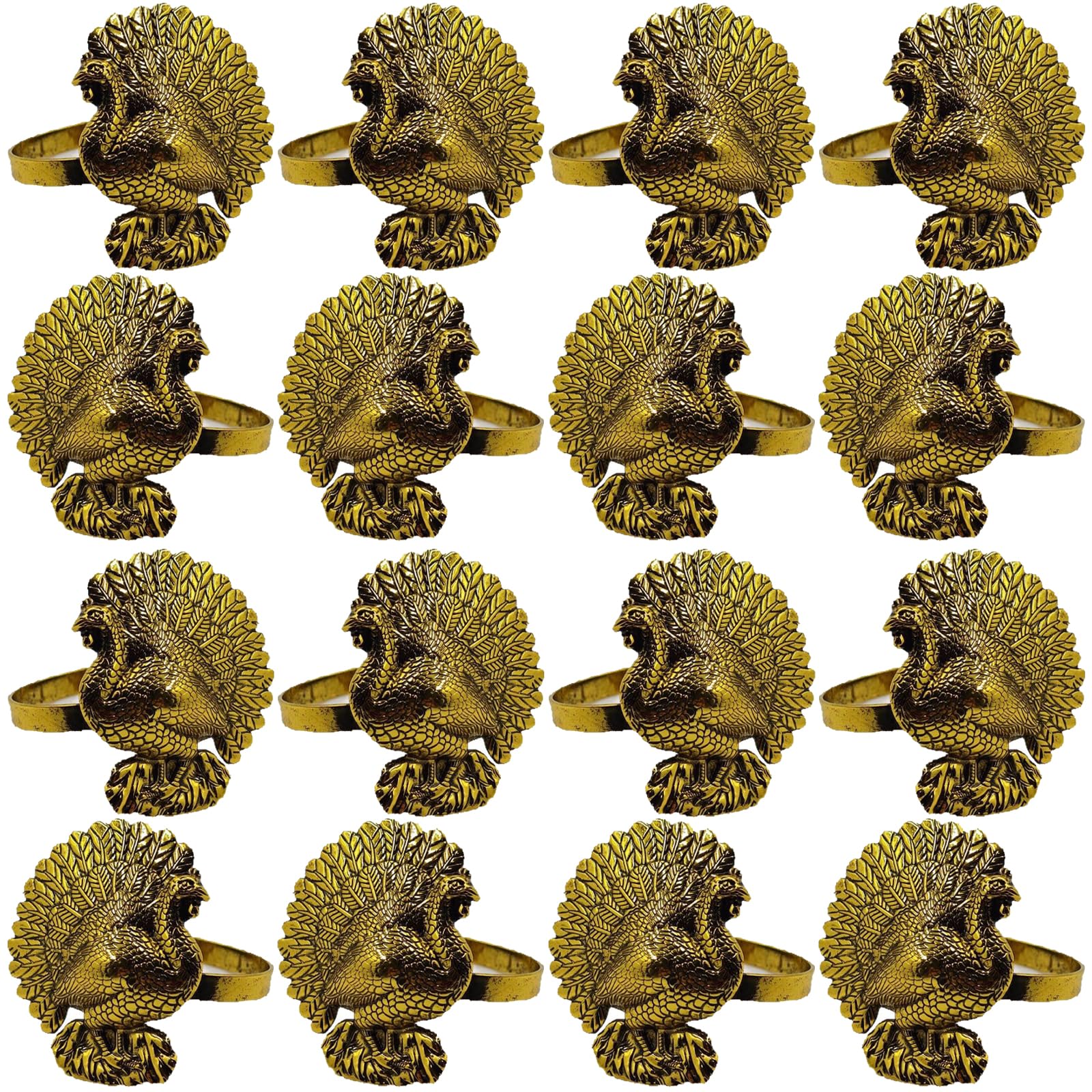 our fave 12pcs Festival Thanksgiving Dinner Turkey Themed Metal Napkins Holders for Table Setting and House Decoration Thanksgiving Turkey Napkins Holders