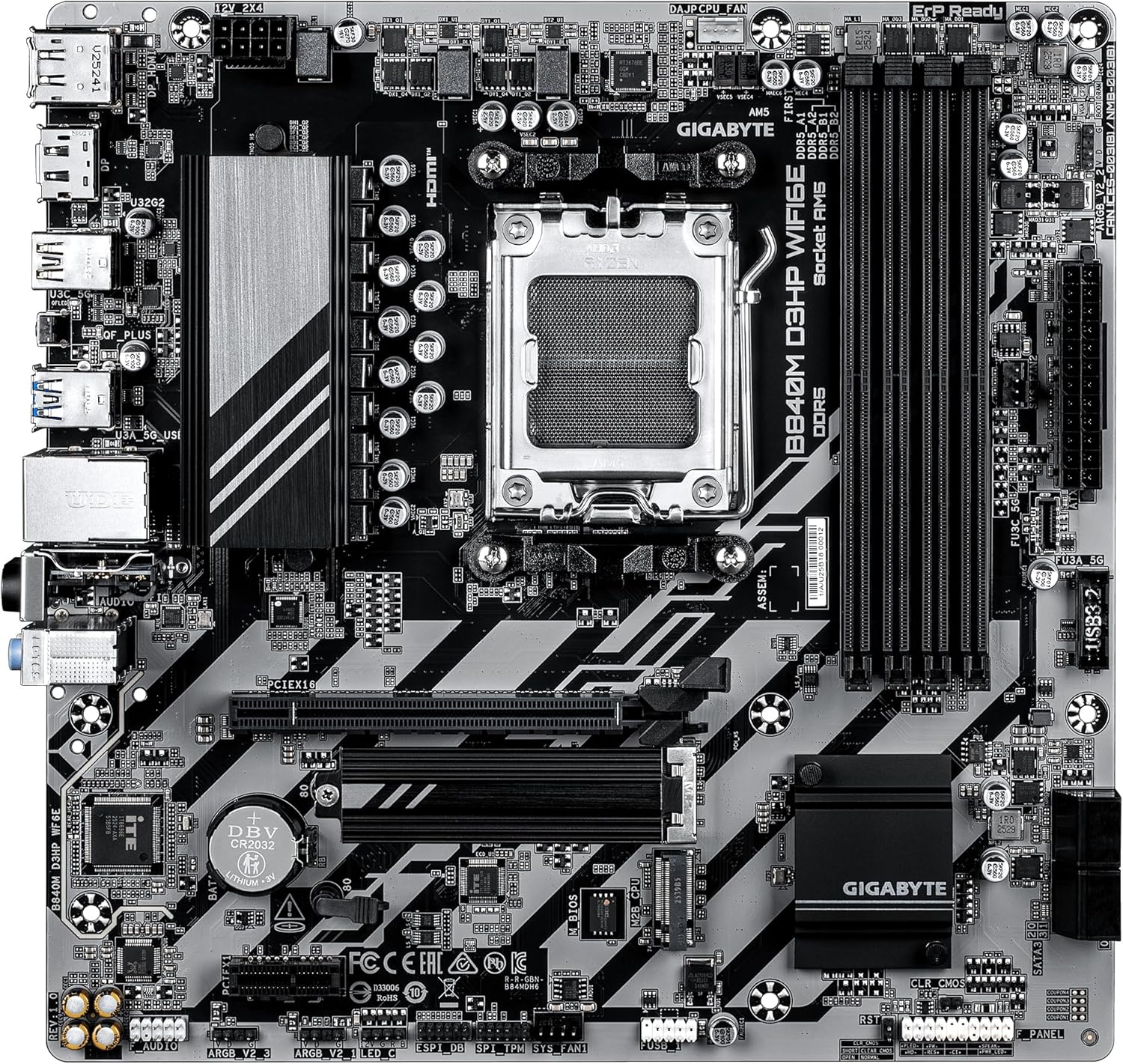 GIGABYTE B840M D3HP WIFI6E Scheda Madre ÔÇô CPU AMD Ryzen 9000 - Scheda madre - Immagine 1