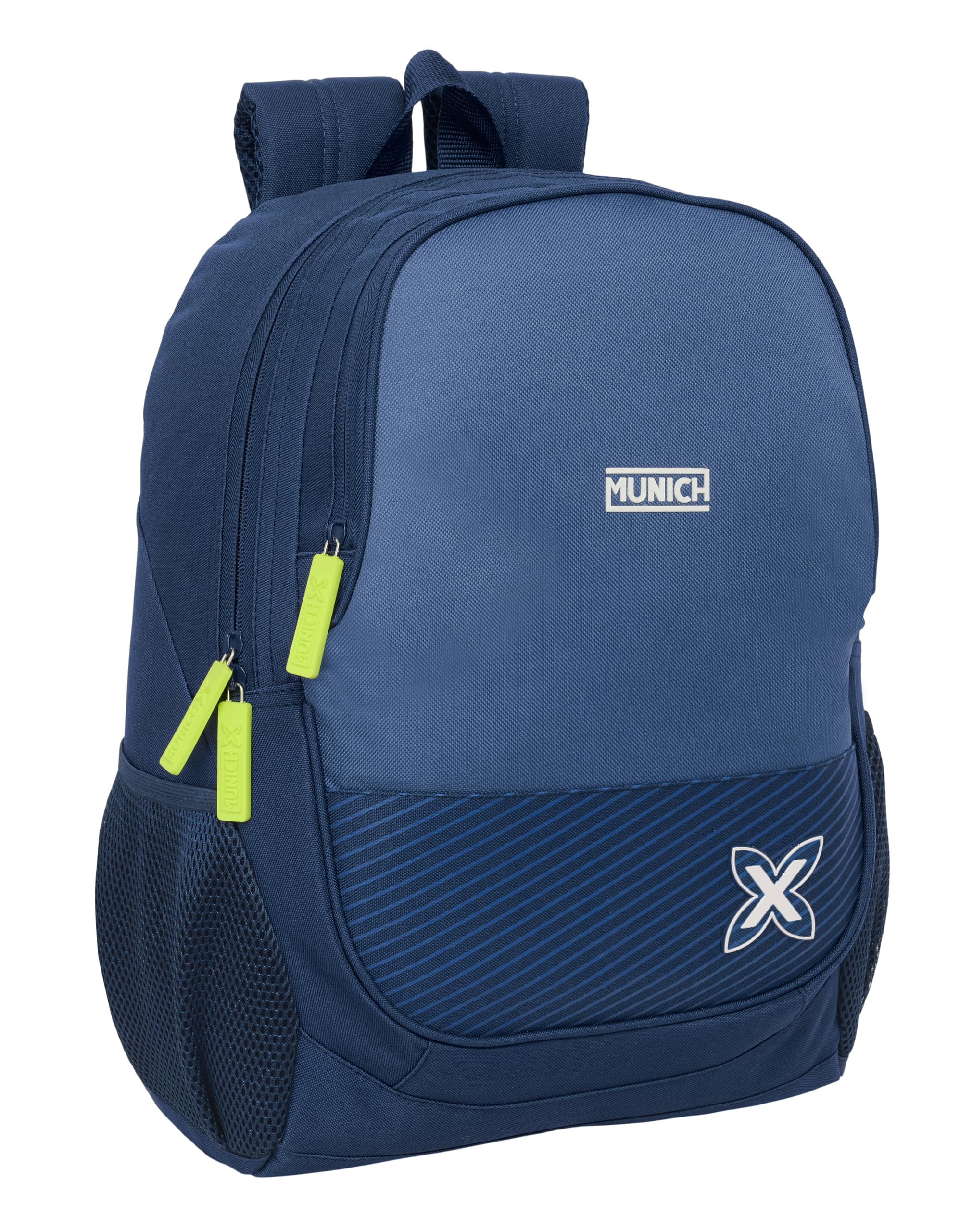 safta Monaco Blue Indiano - Zaino scuola per bambini, ideale per bambini di diverse età, comodo e versatile, qualità e resistenza, 32 x 16 x 44 cm, Blu Indaco, M, Casual