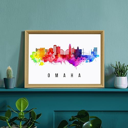 Vista 22 de Póster de Fargo Skyline Dakota del Norte, pintura de paisaje urbano de Dakota del Norte, póster de Fargo Dakota del Norte, impresión de paisaje