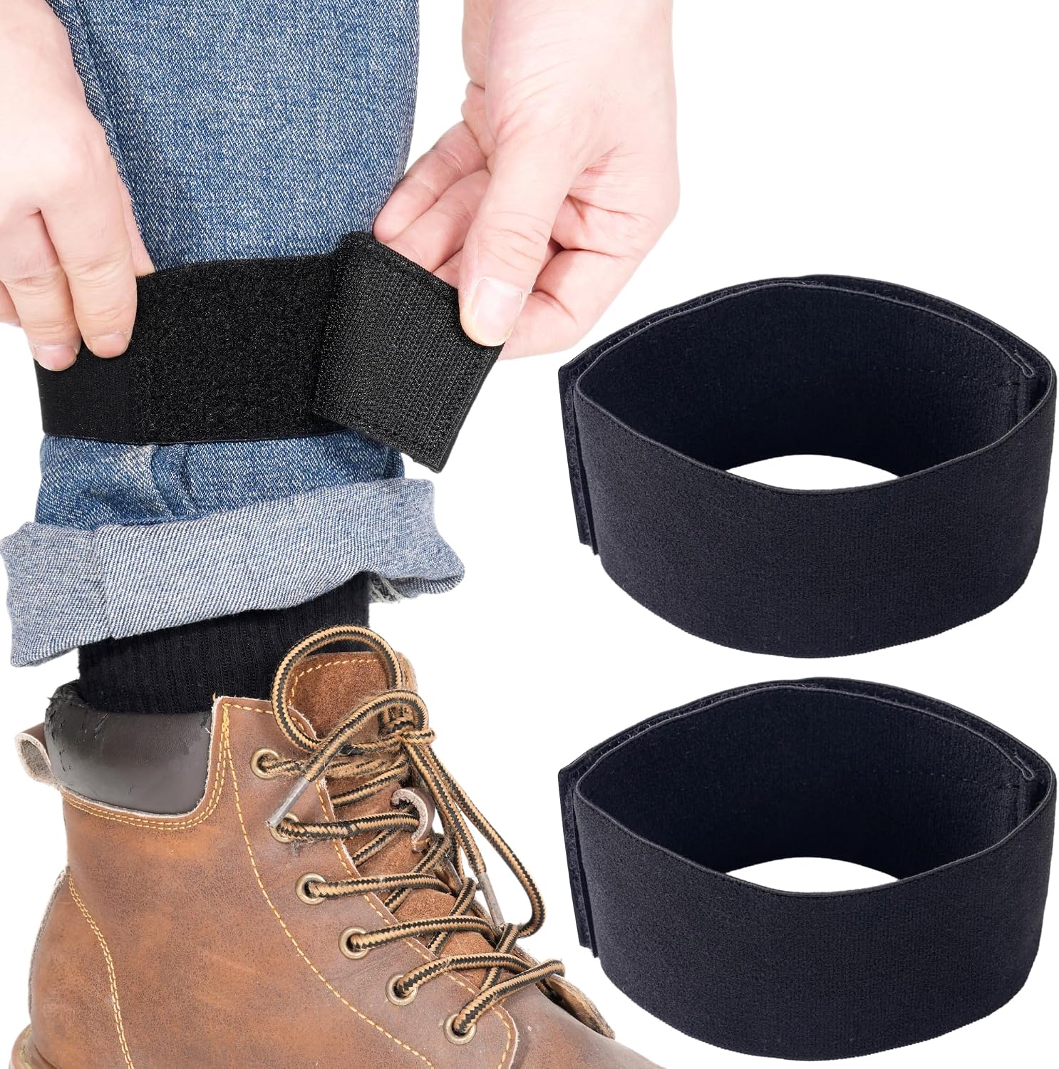 VEPKOIT Military Boot Blousers Cowboy Boot Straps, Tatical Boot Bands Ankle for Men Outdoor - 2 inch Wide