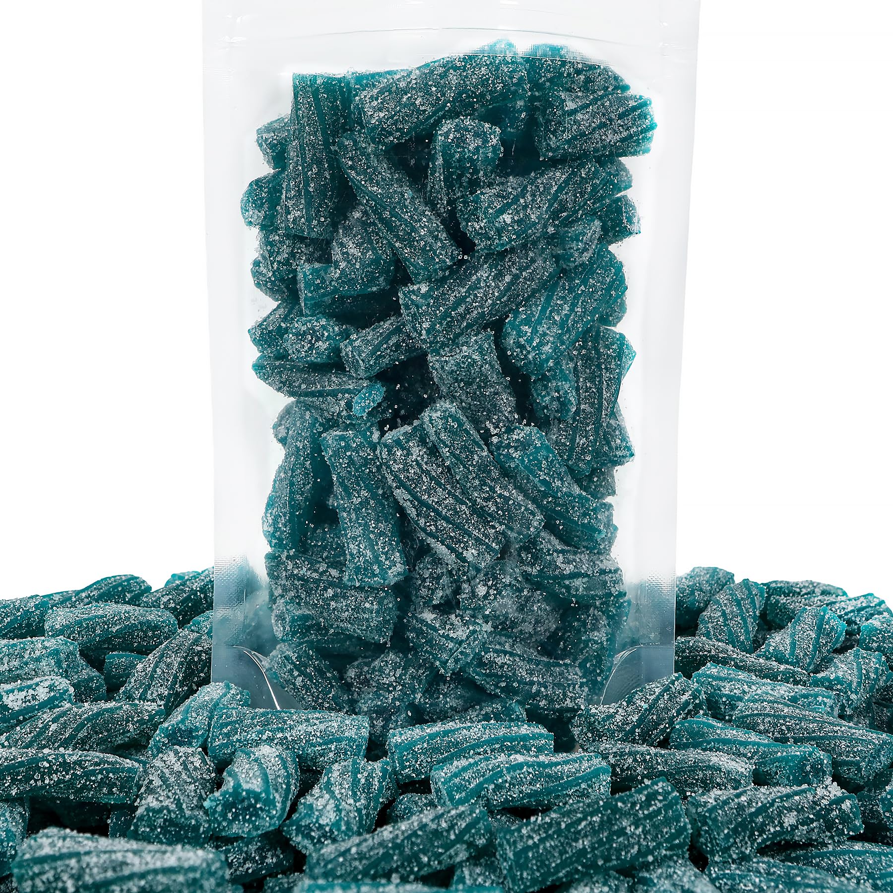 Smarty Stop Sour Licorice Twist Bite Gummy Candy/Twisteroos Pectin Filled Licorice Sour Gummies (Blue Raspberry, 2 Pound (Pack of 1))