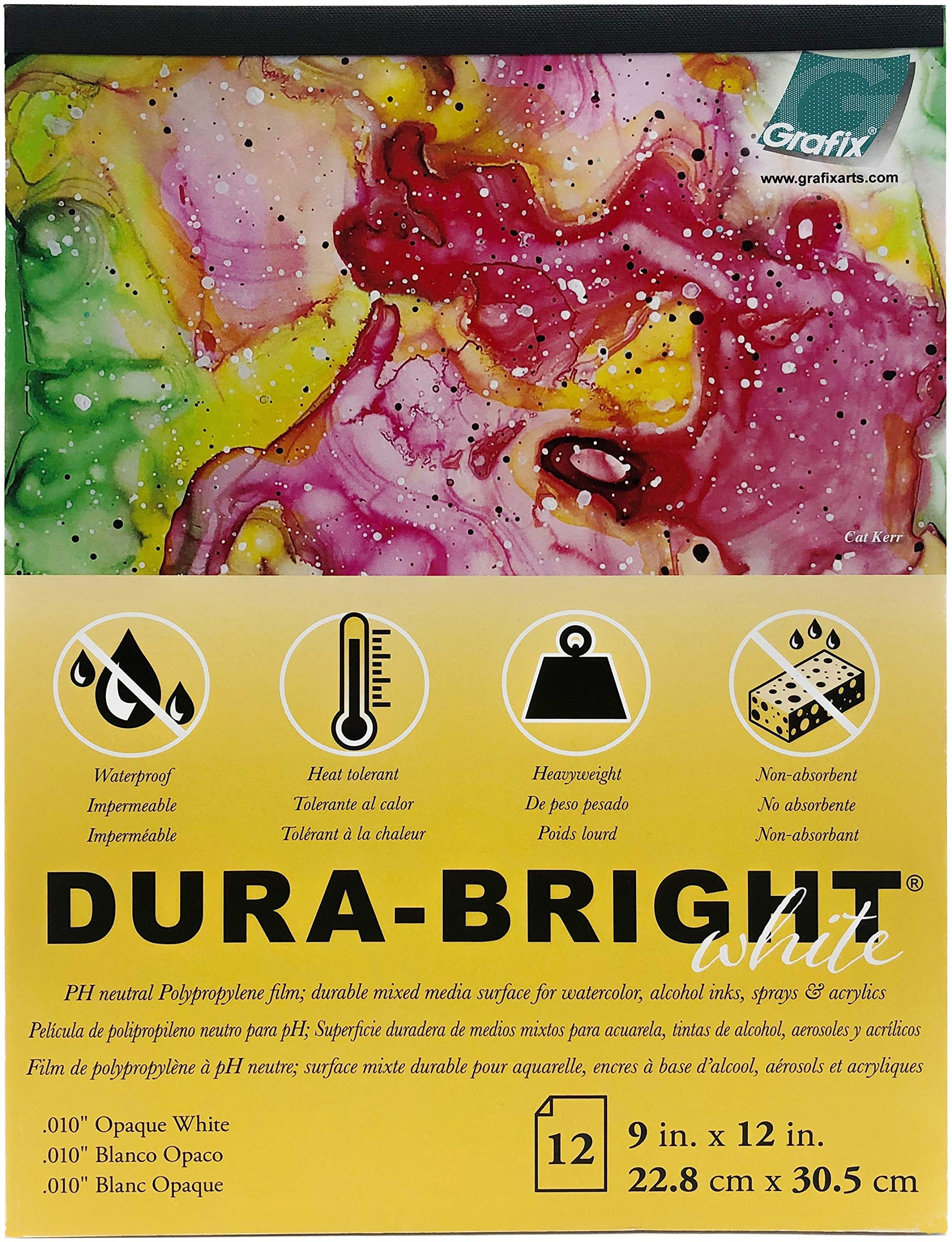 GrafixDURA-BRIGHT .010 9x12 12PGS, 9"X12" 12 Sheets/Pad