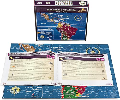 Miniatura 4 de Rompecabezas de mapa de América Latina y el Caribe - Mapa de América del Sur - Rompecabezas-Historia educativa - Rompecabezas de 100 piezas - El