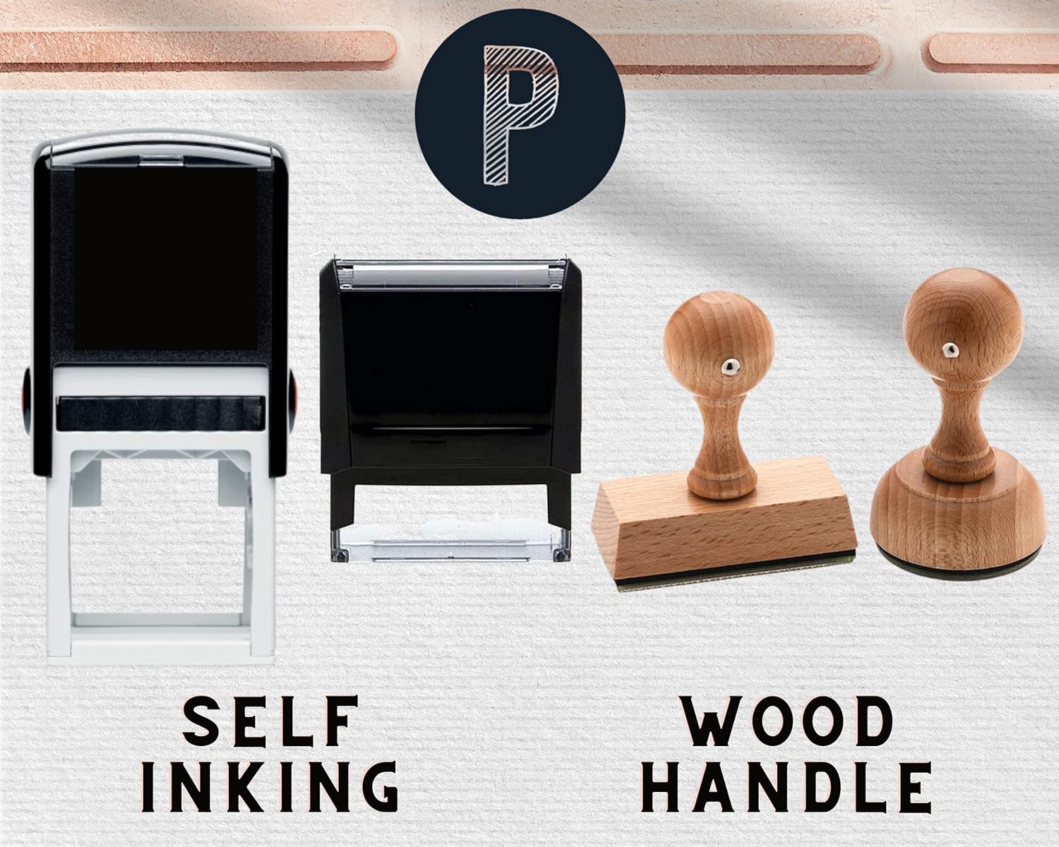 Custom Return Address Stamp – Monogram Round Stamper, Personalized 1.6" Self-Inking or Wood Handle Envelopes Wedding Mail