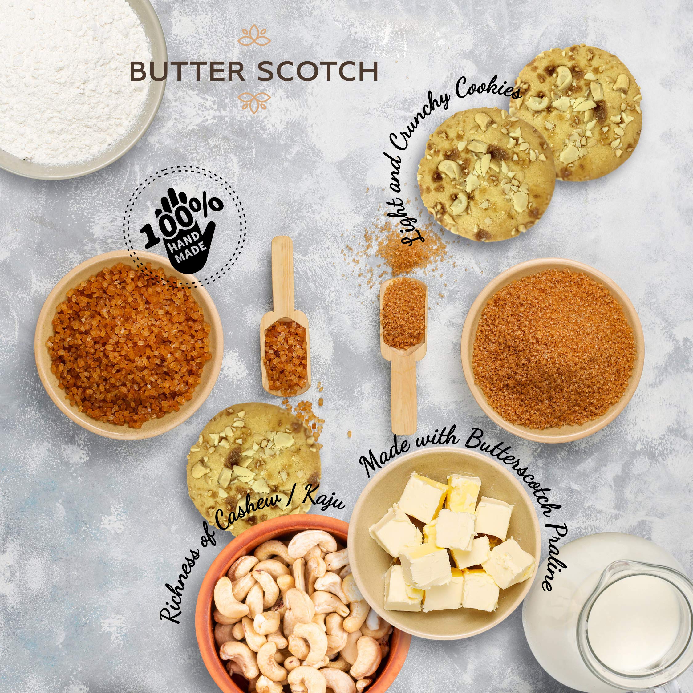 POLKA BUTTER SCOTCH COOKIES BISCUIT, 200 GM,BUTTER COOKIES,CRUNCHY,MIXED DRY FRUIT, FLAVOUR COOKIES - Image 3 thumbnail