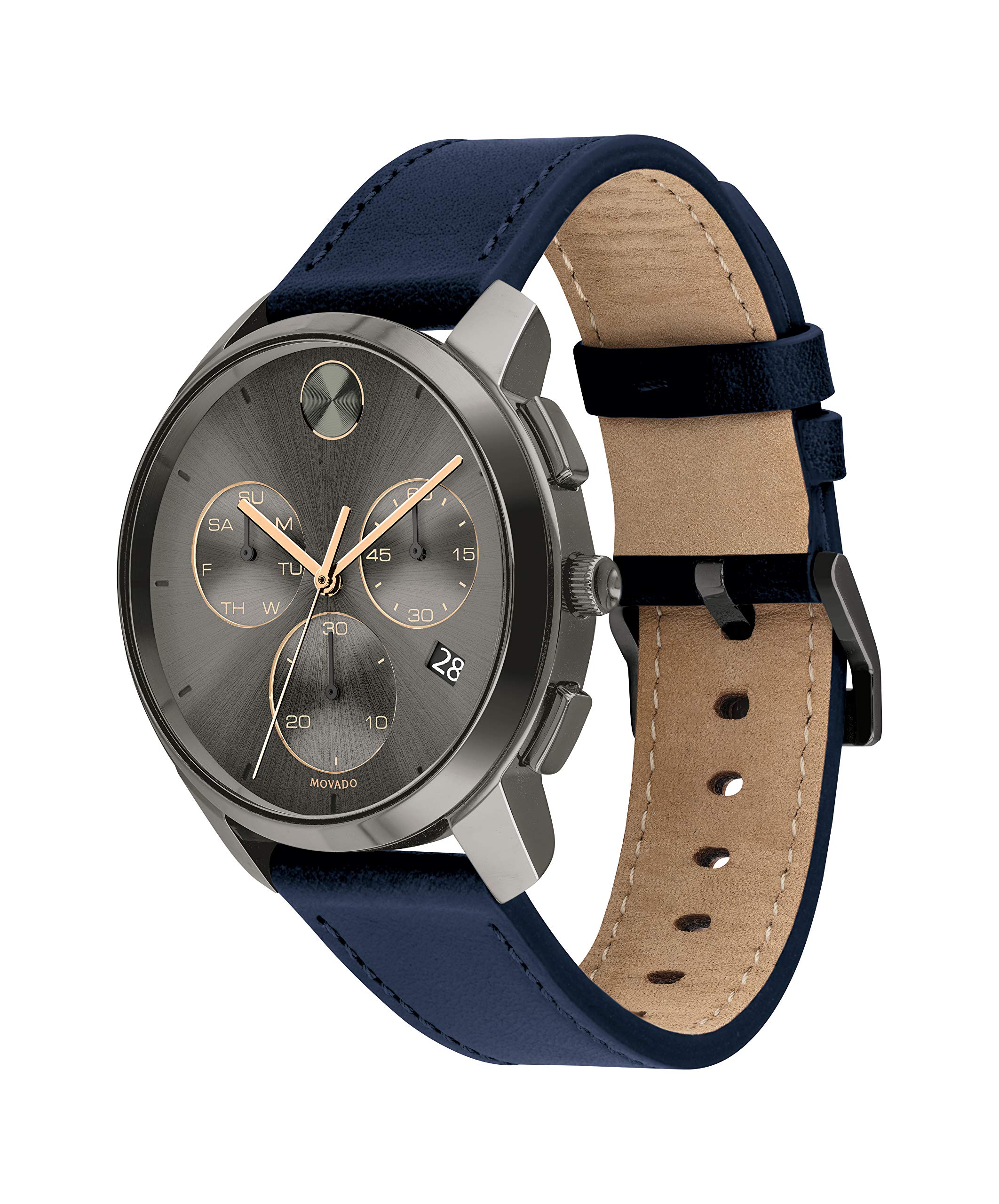 Movado Reloj analógico de Cuarzo Suizo para Hombre con Correa de Piel 3600720