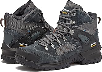 Hi-TecBlack Rock WP Mid Men's Waterproof Hiking Boots, Lightweight Breathable Backpacking and Trail Shoes