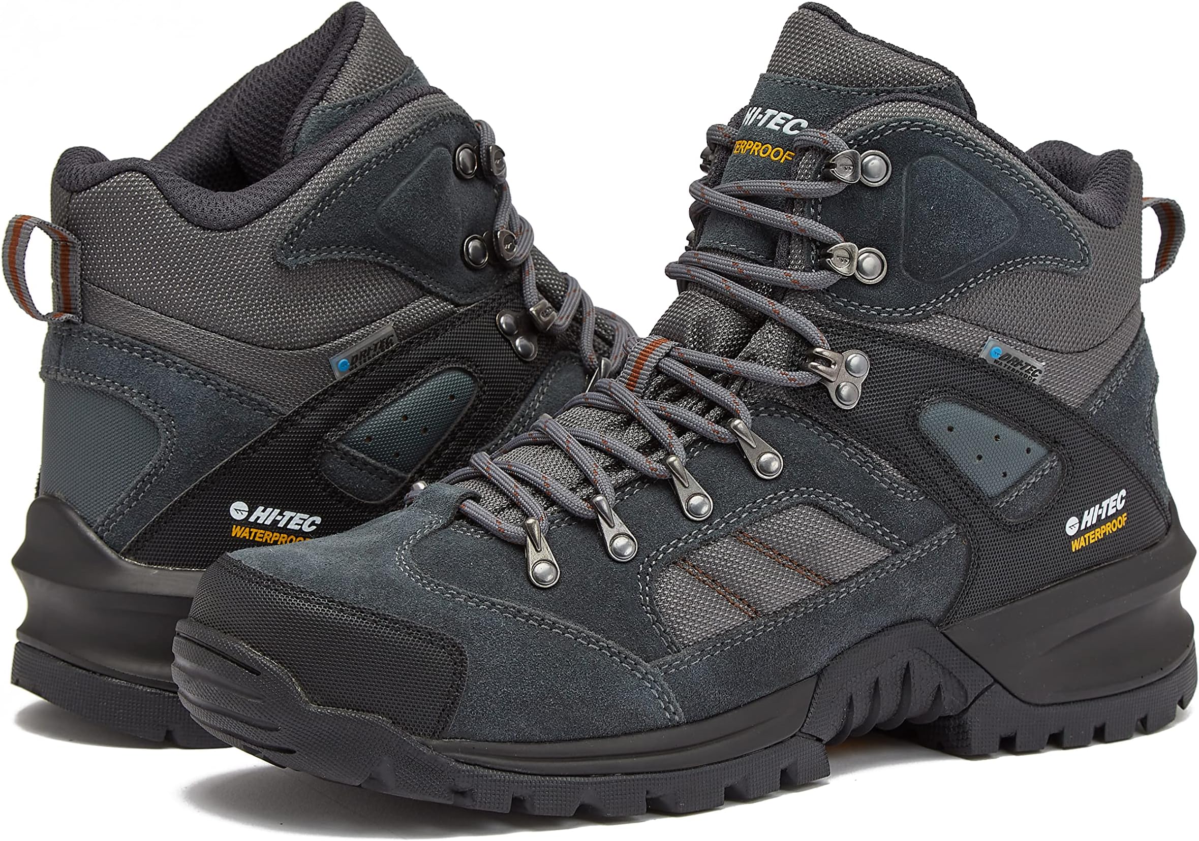 Hi-TecBlack Rock WP Mid Men's Waterproof Hiking Boots, Lightweight Breathable Backpacking and Trail Shoes