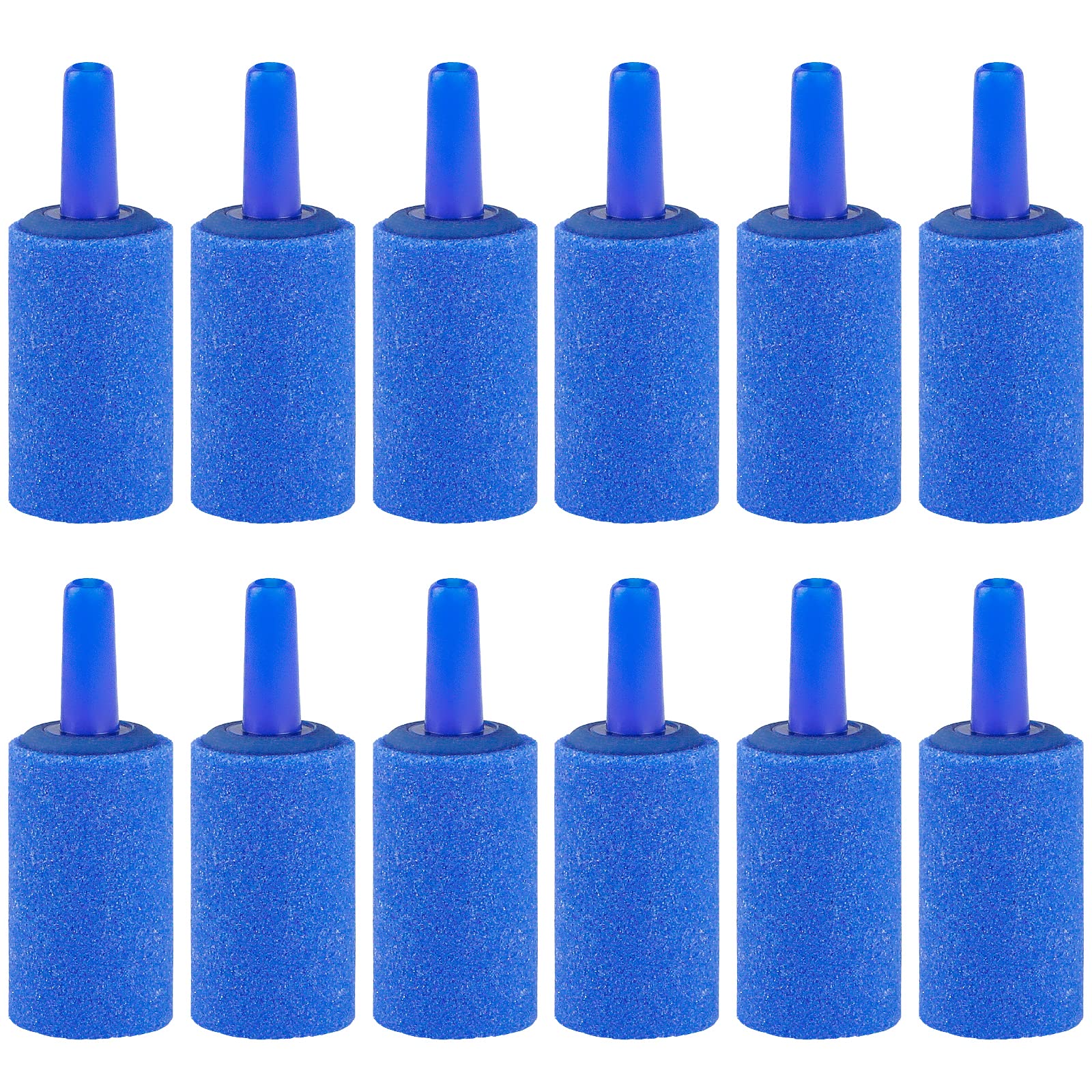 Pawfly Acuario 2.5cm Cilindro de Piedra de Aire Azul Difusor de Burbujas Herramienta de Liberación para Nano Bombas de Aire Pequeños os y para 12 Pack