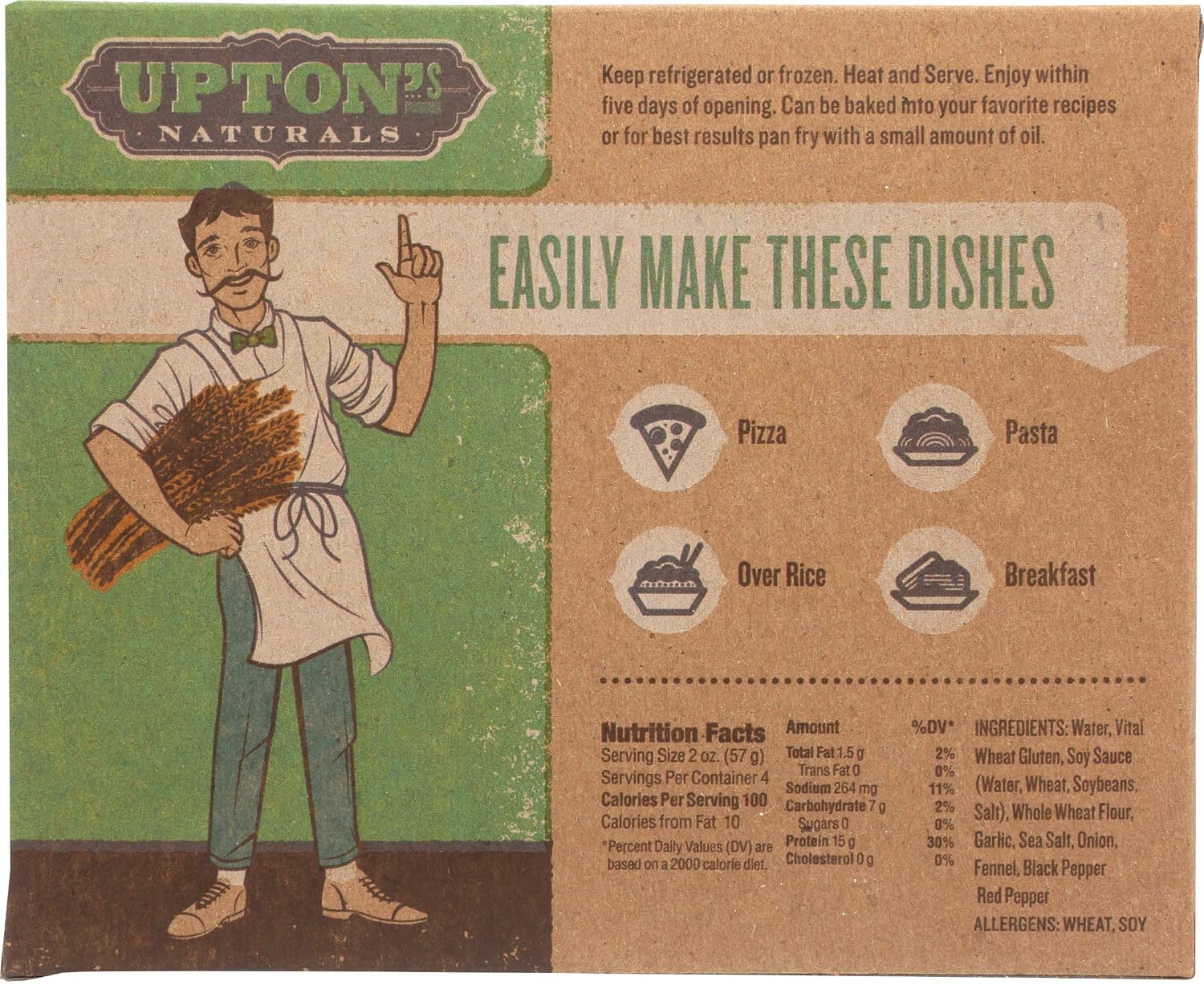 Upton's Naturals Italian Seitan, 8 Oz