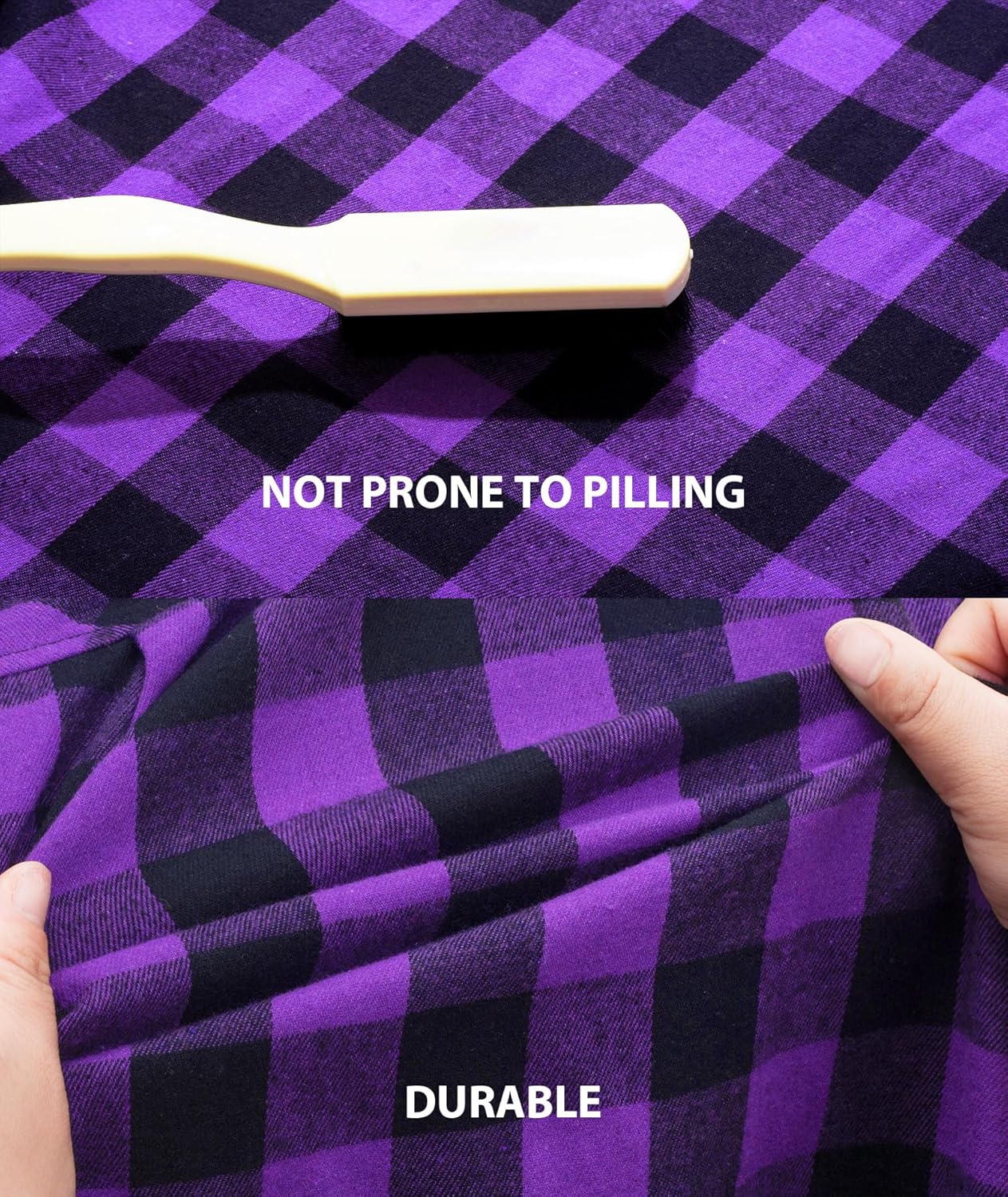 ZITY 3 Pack Men's Flannel Hoodie Shirts Long Sleeve Casual Vintage Button Down Plaid Shirt Jacket with Pocket - Image 5