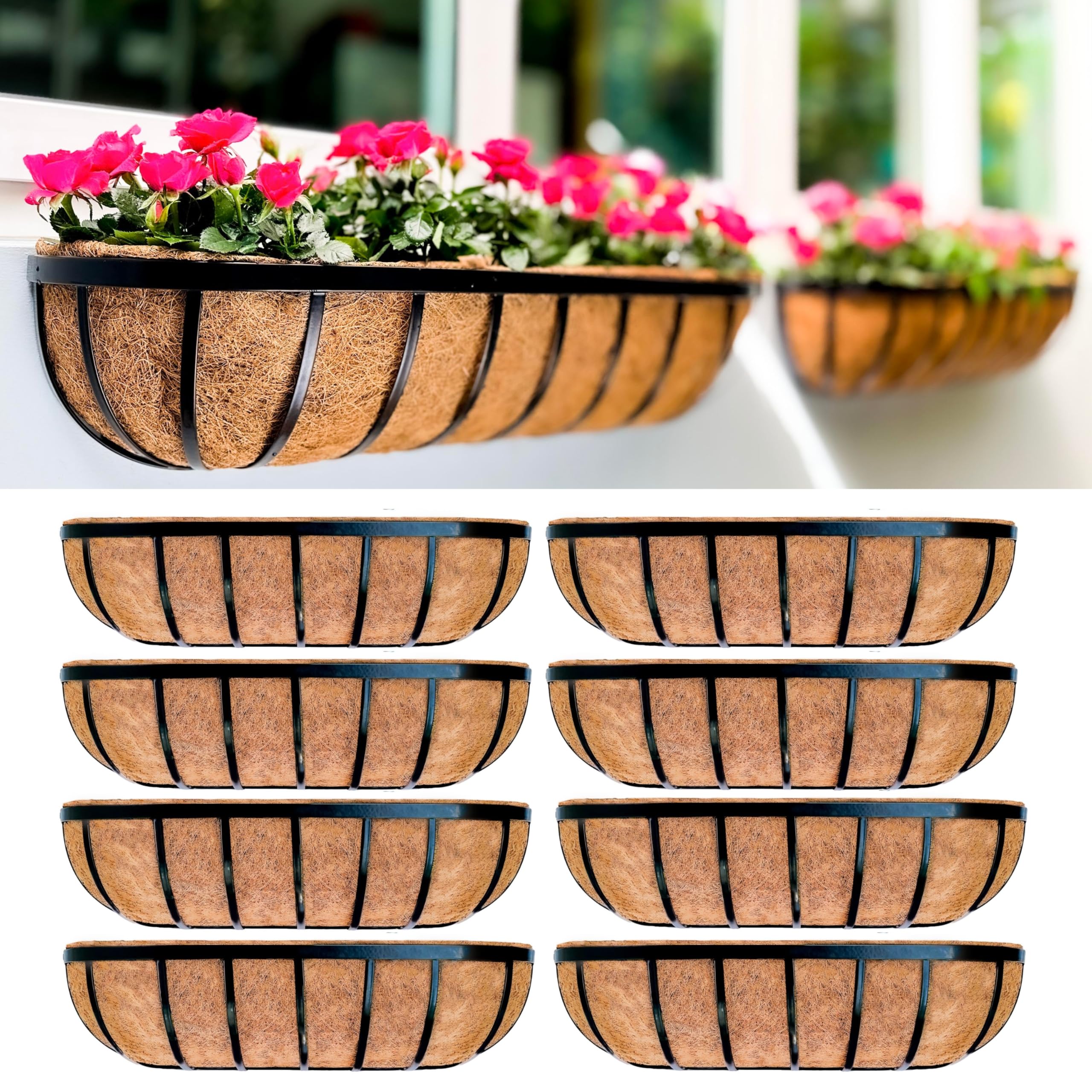 LaLaGreen 8 Pack Outdoor Wall Planter