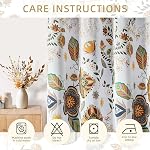 XiDi White Floarl Blackout Curtains for Bedroom 84 Inch Drop Plant Printed Boho Modern Farmhouse Vintage Eyelet Thermal Insulated Curtain Window Drapes Decor 2 Panel Sets White52/84-CA