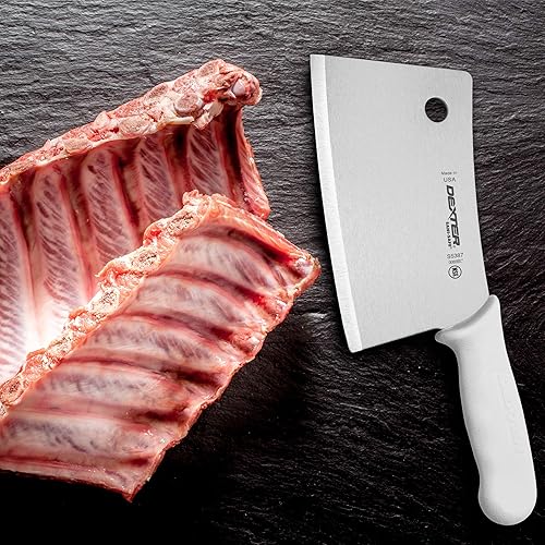 Vista 2 de Dexter-Russell Cuchilla de acero inoxidable de 7", S5387PCP, serie SANI-SAFE, blanco