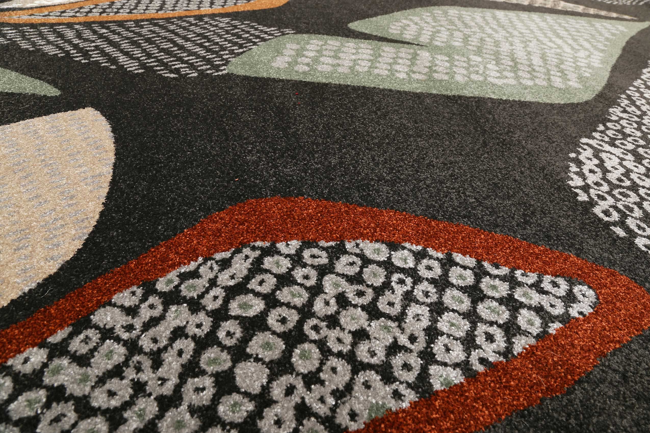 Wecon Home Hazel gewebter Teppich, 133 x 200 cm, anthrazit