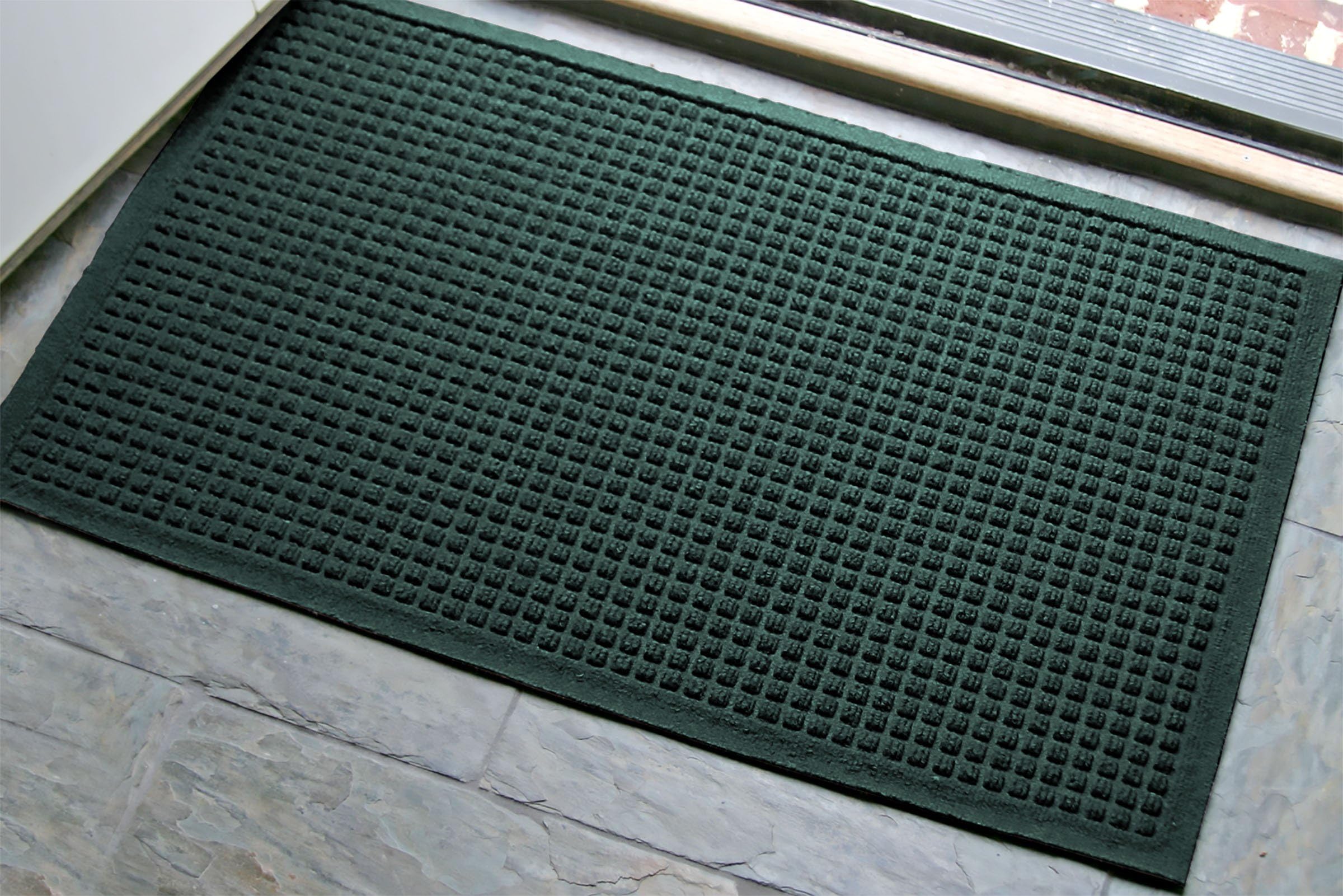 M+A Matting - 280590023 WaterHog Fashion Commercial-Grade Entrance Mat, Indoor/Outdoor Charcoal Floor Mat 3' Length x 2' Width, Evergreen by