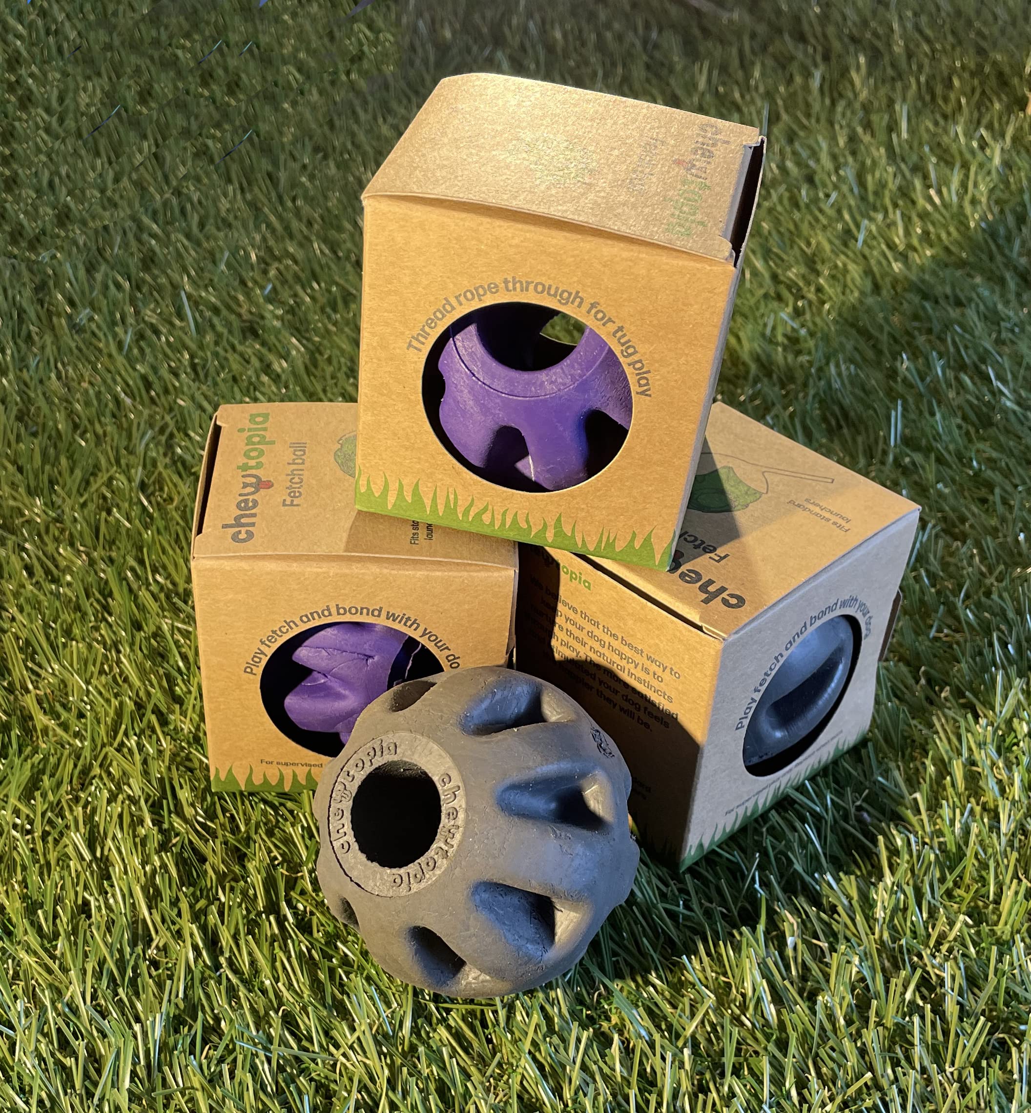 Pet Supplies : Chewtopia Dog Fetch Ball Toy - Soft and Ideal