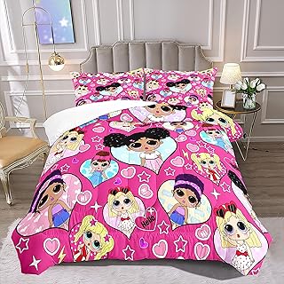 FEOFKJD Twin Comforter Set for Girls - Black Girl Comforter Set - Twin Bedding Sets for Girls Bedroom Decor Cute African American Little Girl Bedding Set 2 Piece Pink Twin Quilt Set with 1 Pillowcase