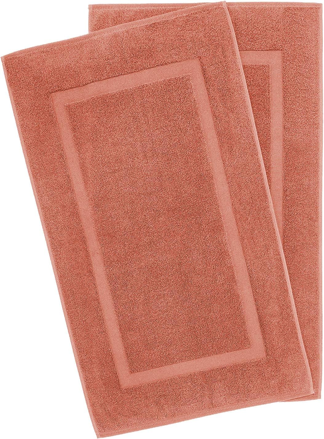 100 Cotton Bath Mats for Bathroom Floor Set of 2 Pack