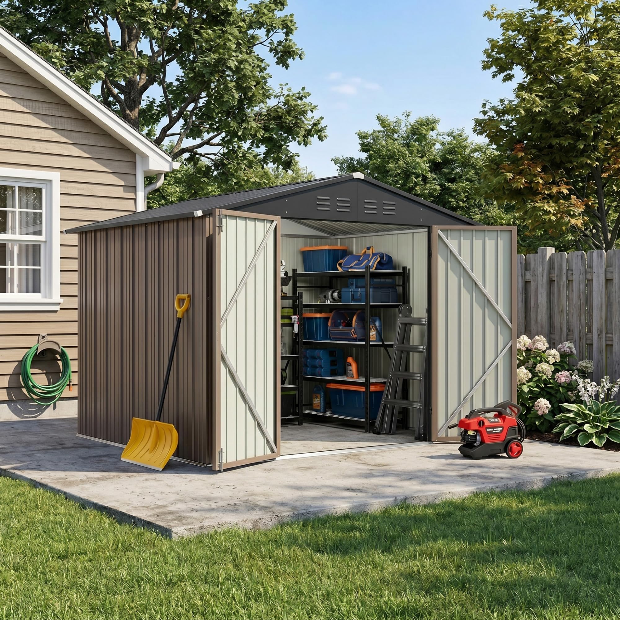 Devoko 8x10 FT Outdoor Storage Shed