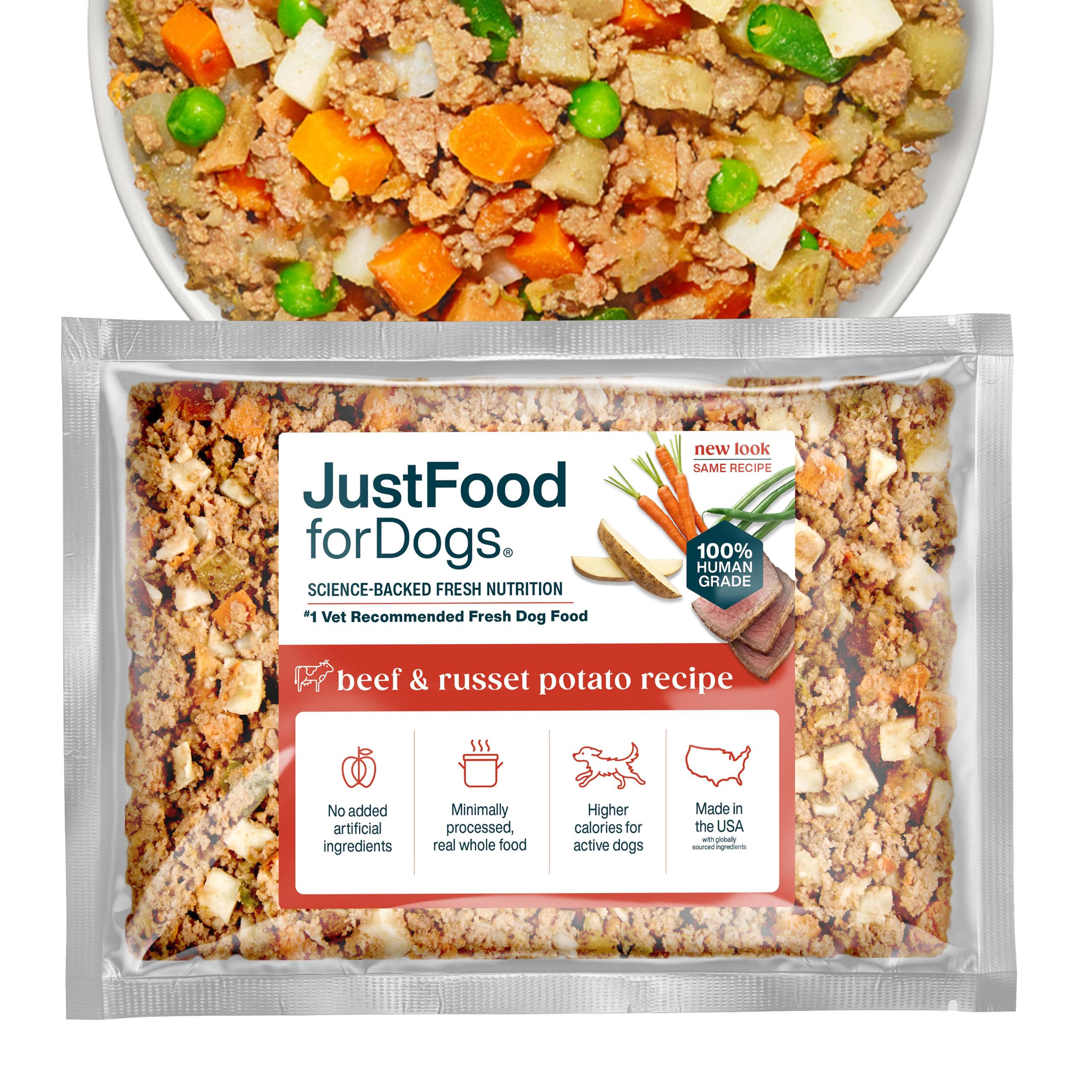 JustFoodForDogs Frozen Fresh Beef & Russet Potato