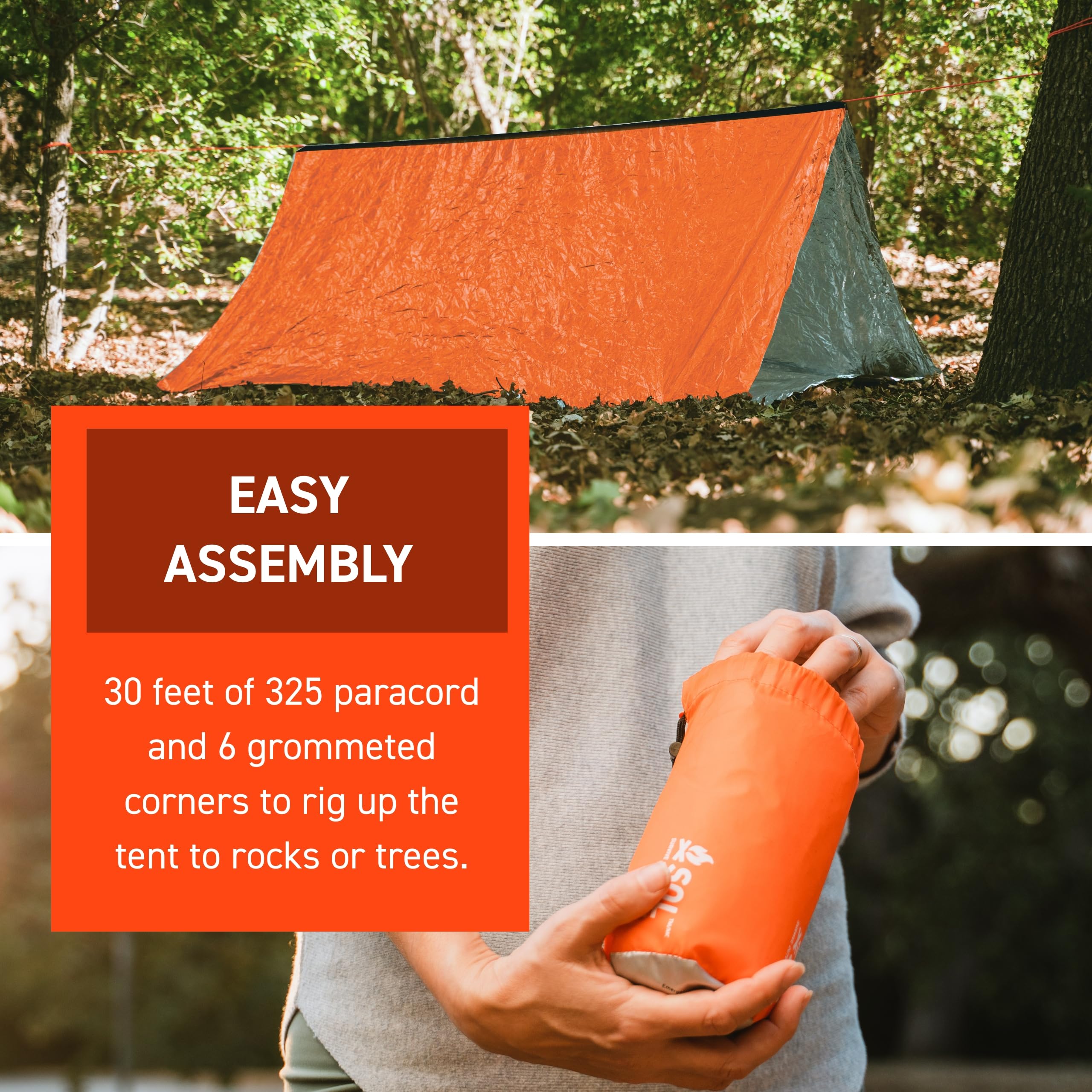 orange solar tent buy SOL Emergency Tent, 2 Person, Orange, 9.5 oz, Compact, 43
