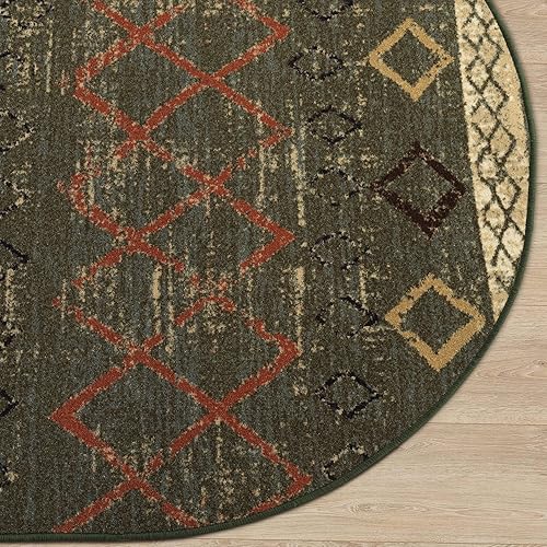 Miniatura 105 de Antep Rugs - Alfombras antideslizantes de 3 x 5 pies (antideslizante) con parte trasera de goma, de estilo antiguo, bohemio, marroquí y con pelo