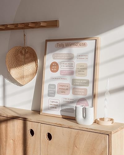 Miniatura 5 de HAUS AND HUES Arte de pared de afirmaciones positivas, citas inspiradoras y decoración de aliento para mujeres, póster motivacional para mantenerse