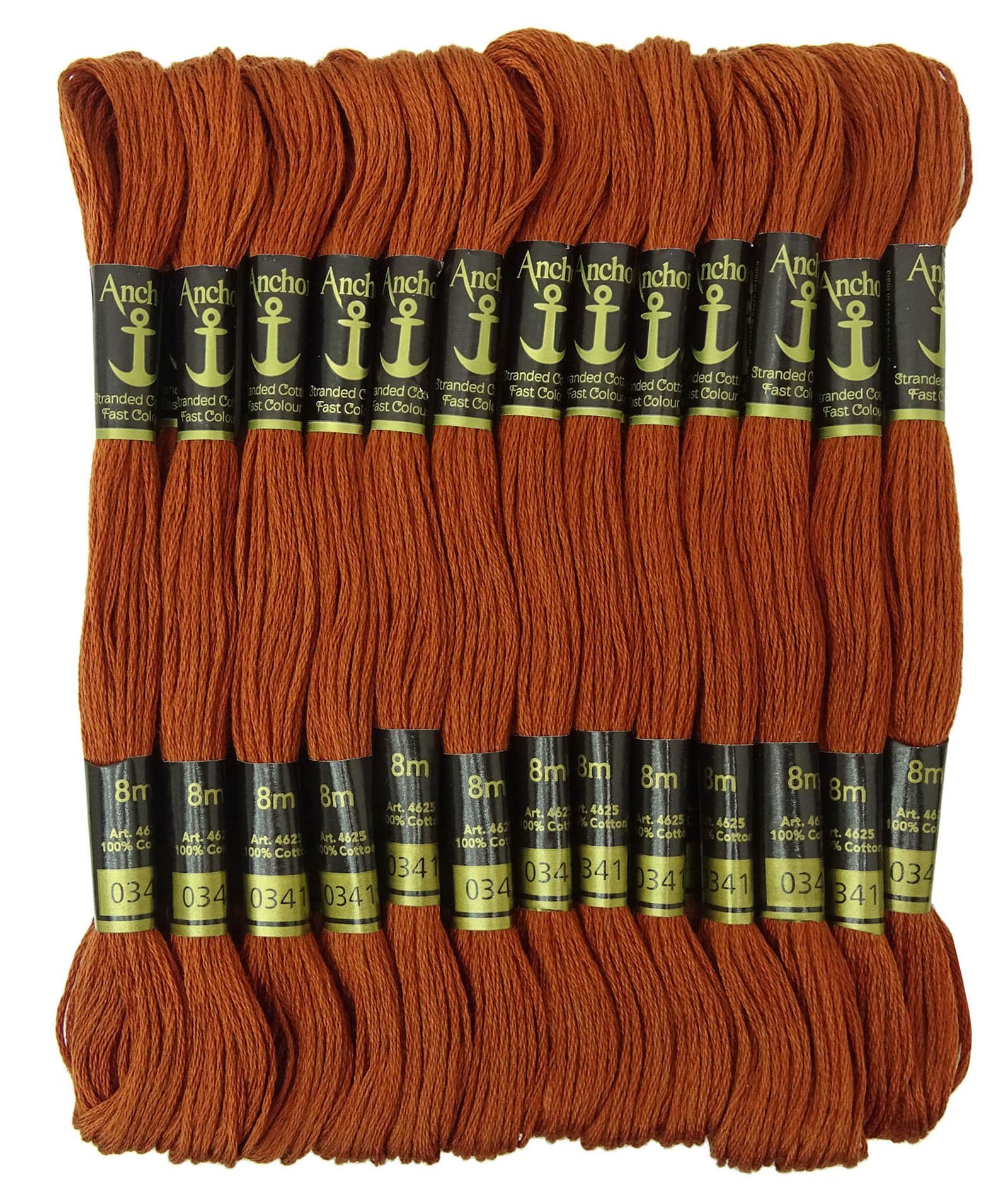 Anchor Rust Orange Stranded Cotton Hand Embroidery Thread Floss Pack Of 25 Skeins