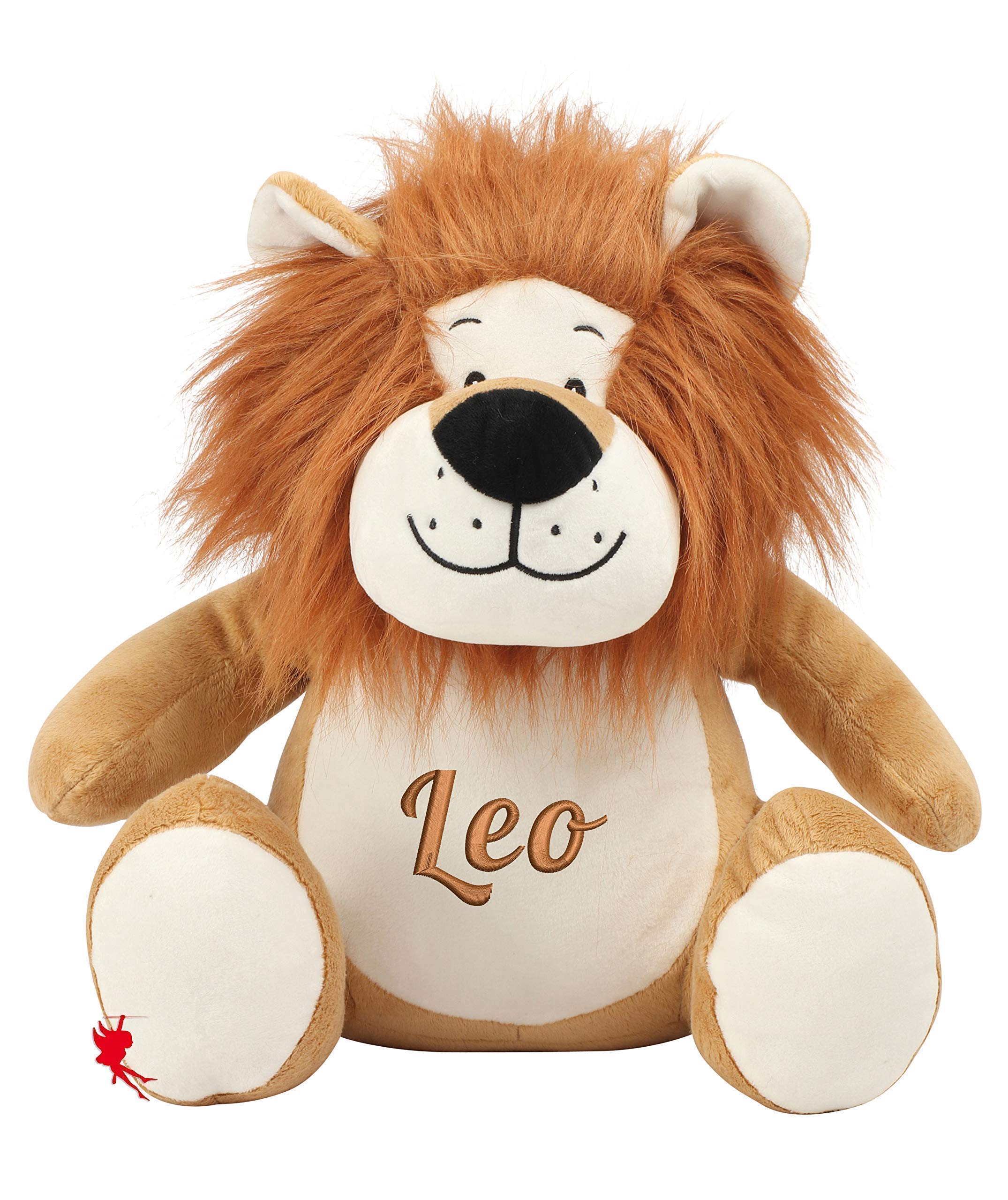 Löwe Kuscheltier Stofftier mit Stickerei Plüschtier bestickt mit Name