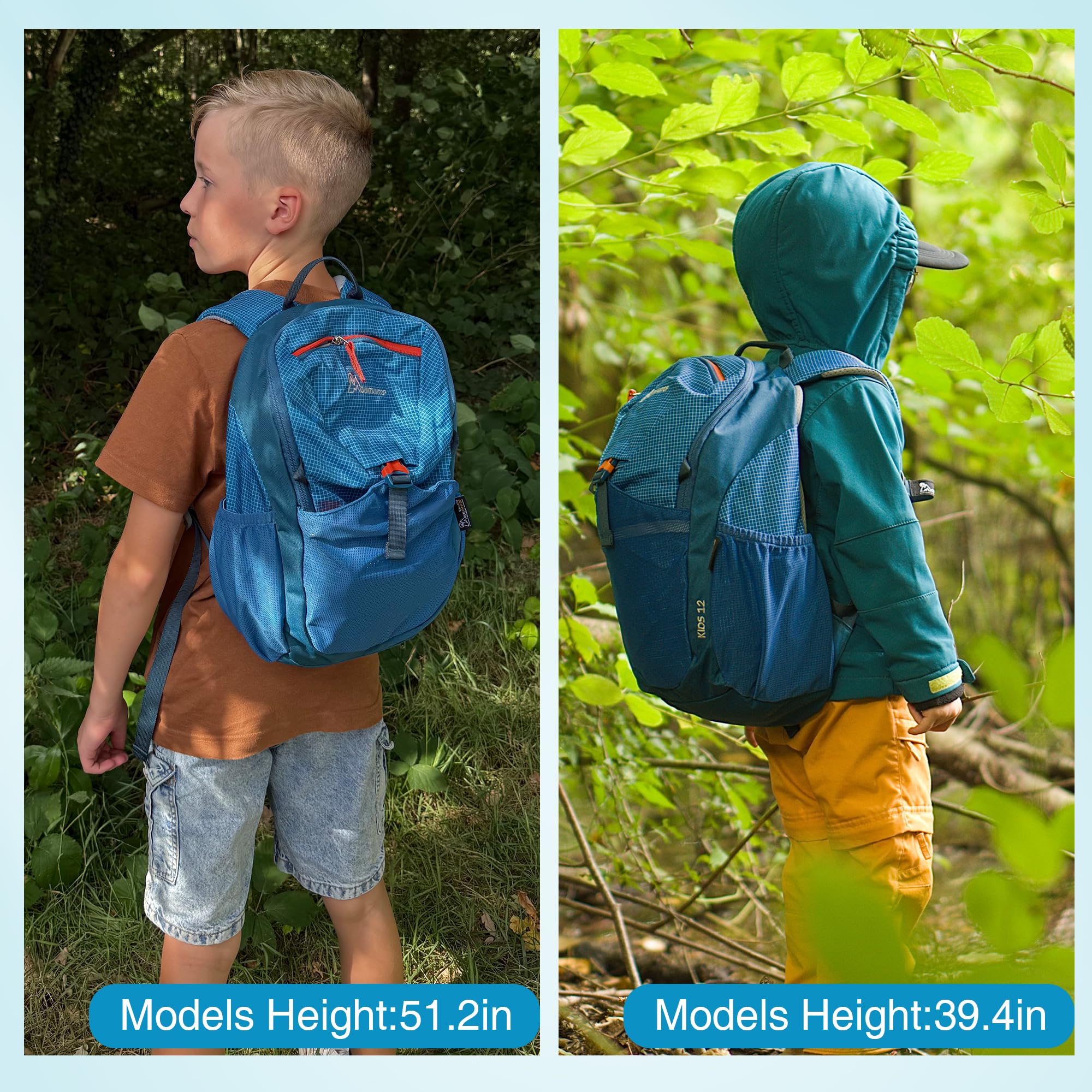 Mountaintop 8L/12L Kinderrucksack Wanderrucksack Kinder mit Brustgurt für Mädchen Jungen 1-6 Jahre Rucksack Kinder Wandern
