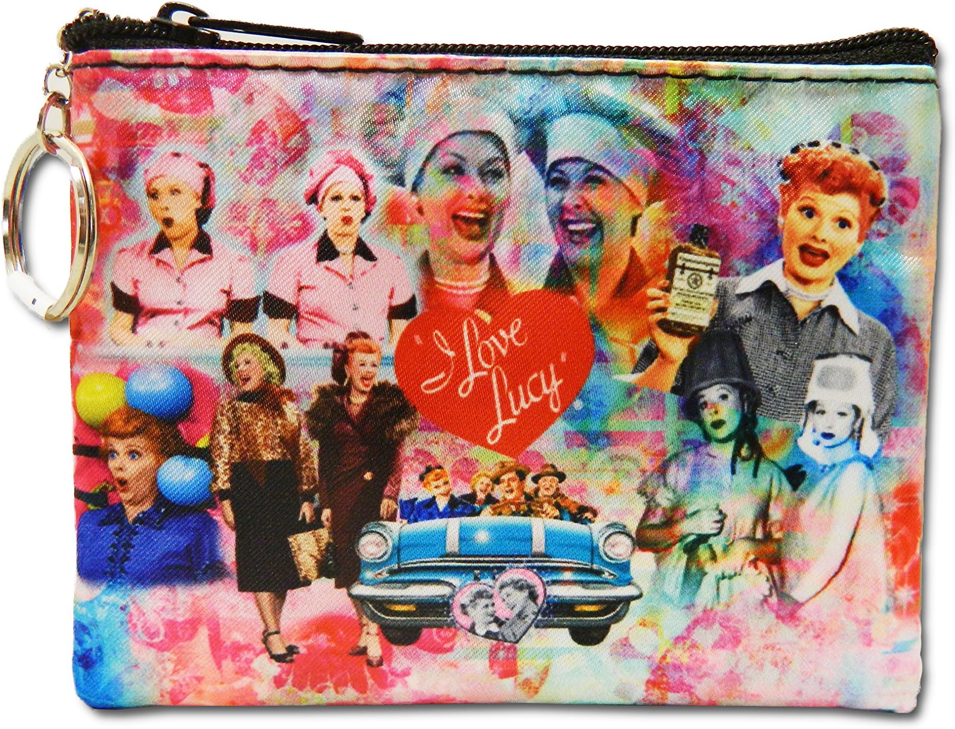 I Love Lucy Collage Key Chain Coin Purse