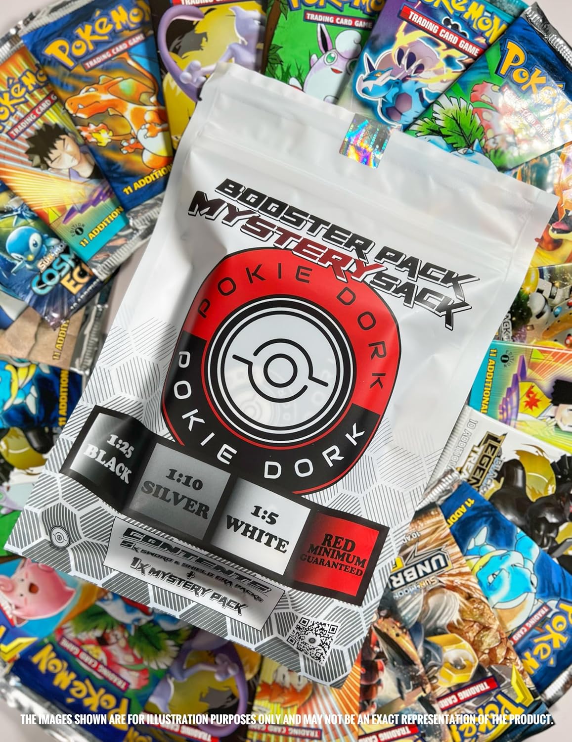 PokieDork Booster Pack Mystery Sack 5 Booster Packs + 1