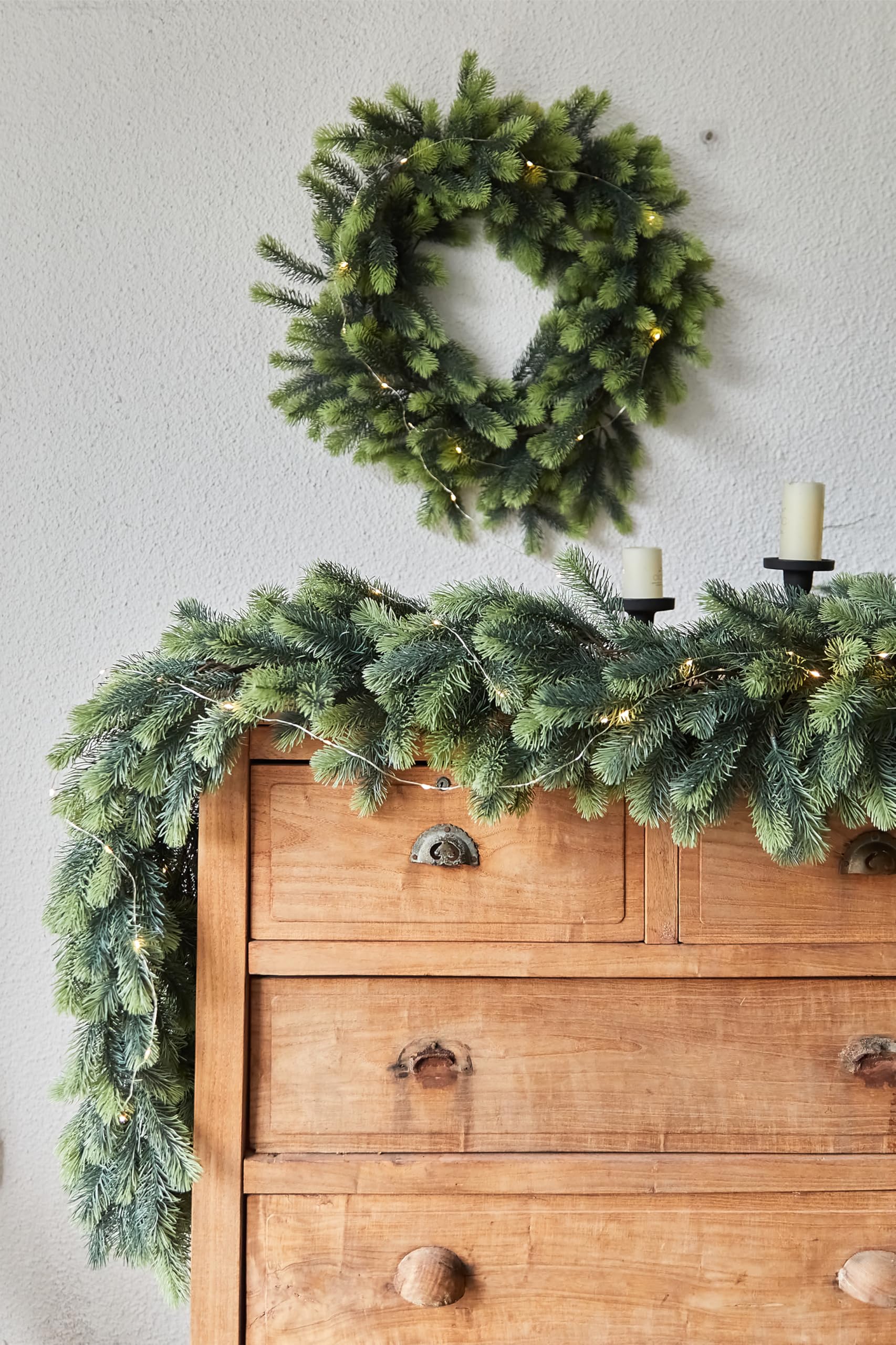 Künstliche Kieferngirlande 190cm - Weihnachtsdekoration Für Kamin & Tisch