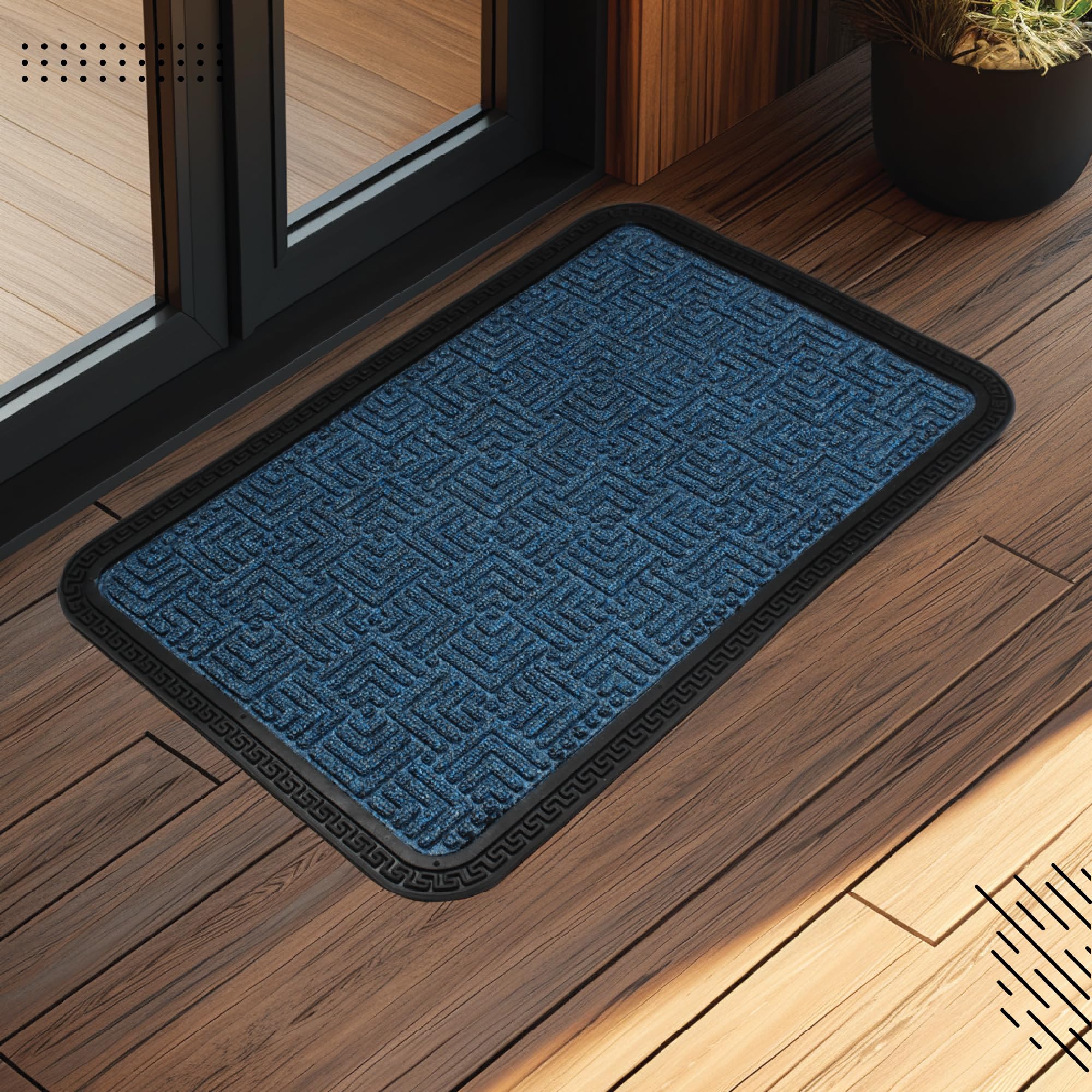Encasa XO Doormat - Blue Entry Mat -3