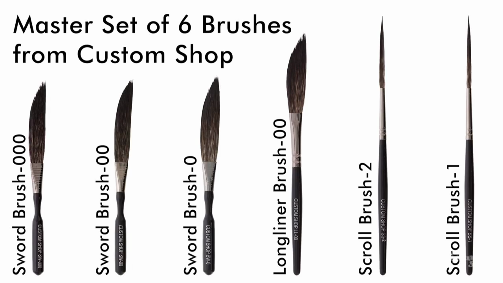 Amazon.com: Custom Shop Pinstriping Brush Master Set (Sword #0, 00