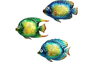 Metal Fish Wall Decor: Tropical Oasis for Indoor/Outdoor Spaces