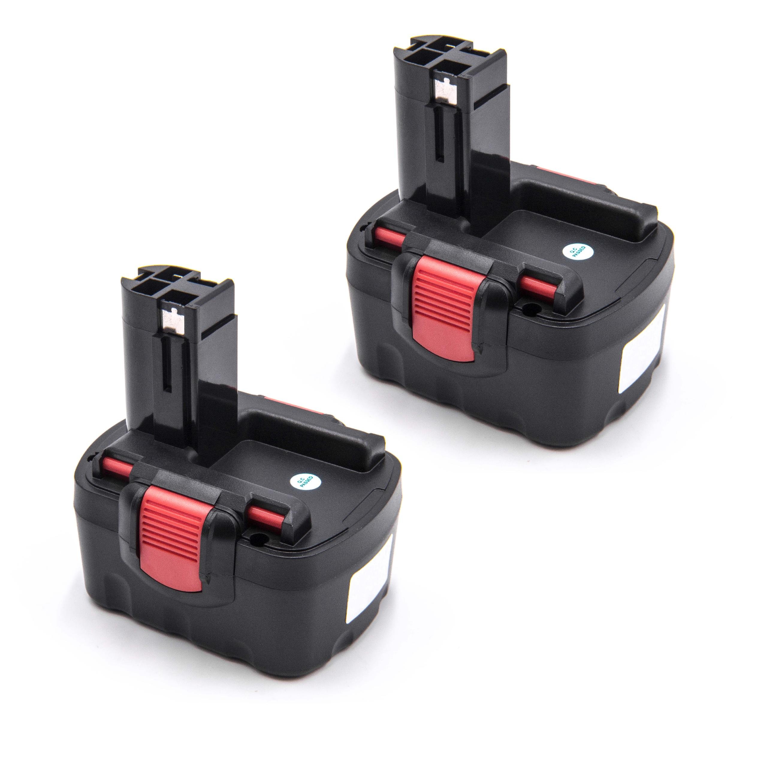 vhbw 2X Batterie Remplacement pour Bosch 2 607 335 275, 2 607 335 264, 2 607 335 263, 1617S0004W pour Outil électrique (1500 mAh, NiMH, 14,4 V)