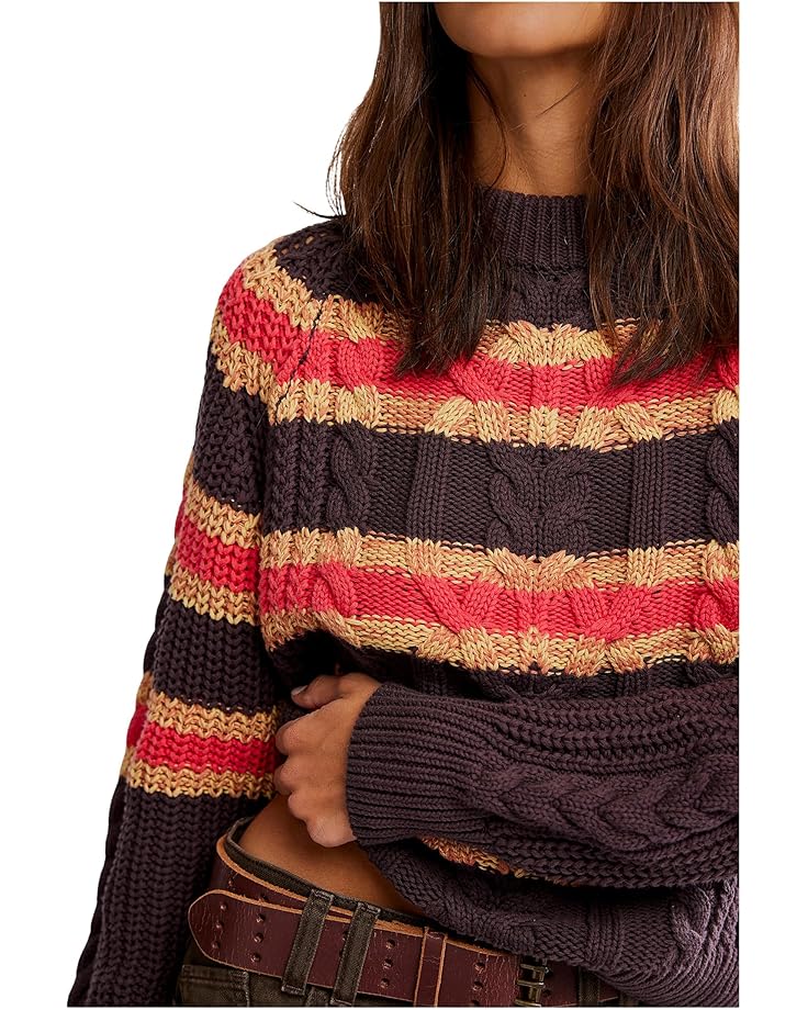 Free People Frankie Cable Striped Pullover - #4 of 5