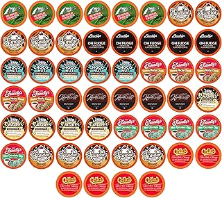 Two Rivers Coffee Chocolate Overload Coffee Pods Sampler Compatible with K Cup Brewers Including 2.0, Flavored Single Serve Variety Pack, 52 Count