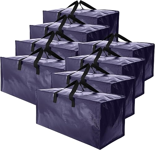 Bolsas de mudanza resistentes, bolsas de almacenamiento extra grandes con correas de mochila, asas fuertes y cremalleras, alternativa a las cajas de