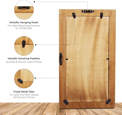 Miniatura 7 de Handicrafts Home Marcos de fotos de 6 x 12 pulgadas hechos a mano, arte para colgar en la pared, cuarto de bebé, invitados, sala de estar,