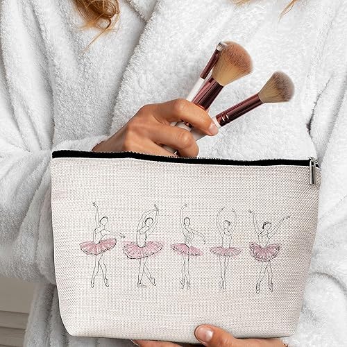 Miniatura 4 de GREOXG Elegante bolsa de maquillaje para niñas, regalo de agradecimiento a bailarinas, regalos de amistad para amantes de la danza, niñas,