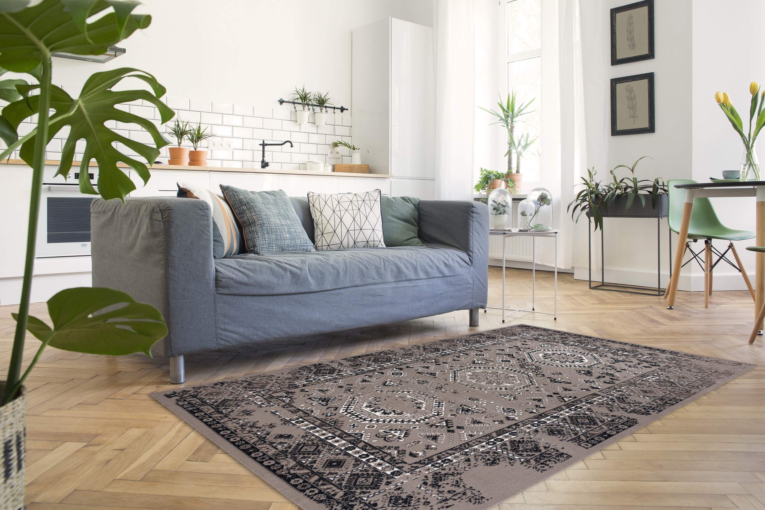Dywan Vintage 2211675 beżowy klasyczny 80 x 150 cm beżowy