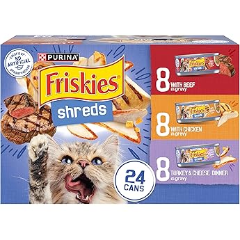 Purina Friskies Wet Cat Food Variety Pack, Oceans of Delight Flaked and Prime Filets - (Pack of 40) 5.5 oz. Cans