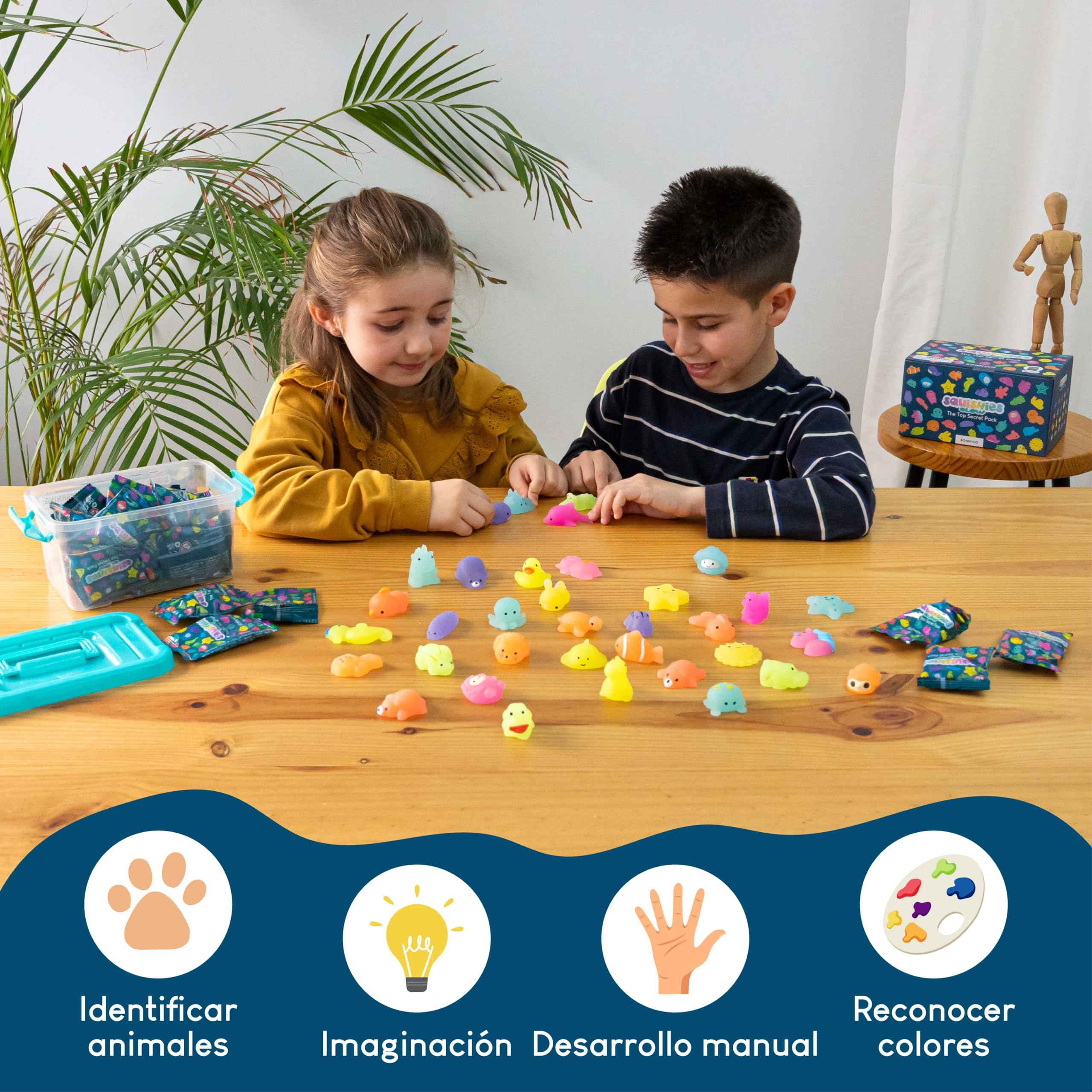 BONNYCO Squishy Regalos Cumpleaños Niños Colegio Pack 40. Detalles Cumpleaños Niños con Brillo en la Oscuridad, Relleno Piñata Fiesta Infantil. Regalitos Invitados, Regalos Alumnos Primaria — view 7